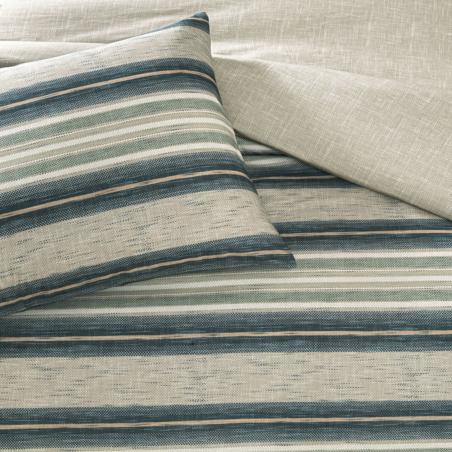 Taç Nores Ranforce Çift Kişilik Nevresim Takımı Mavi