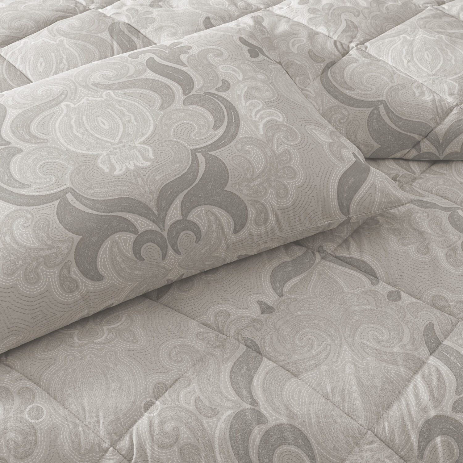 Taç Norellia Ranforce Çift Kişilik Yorgan Seti Gri