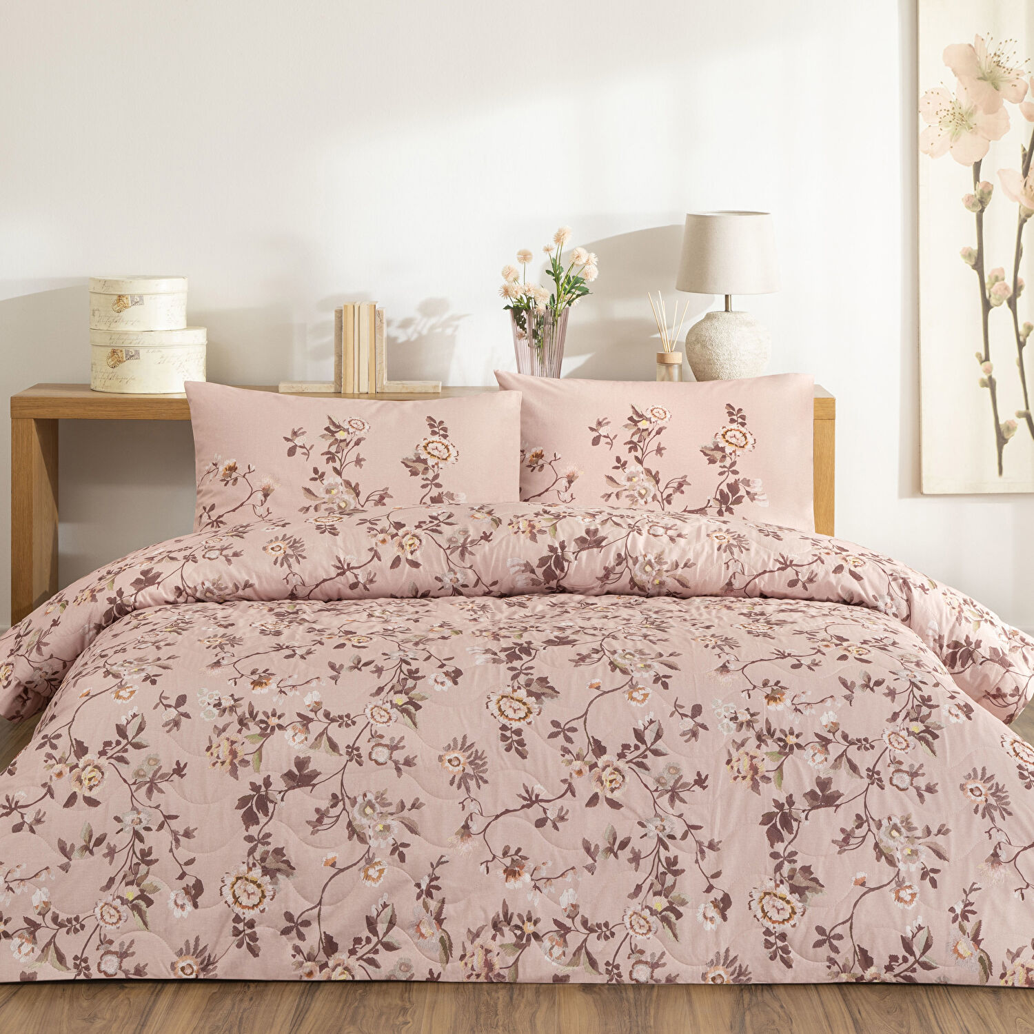 Taç Sorel Tek Kişilik Her Mevsim Complete Set Pembe