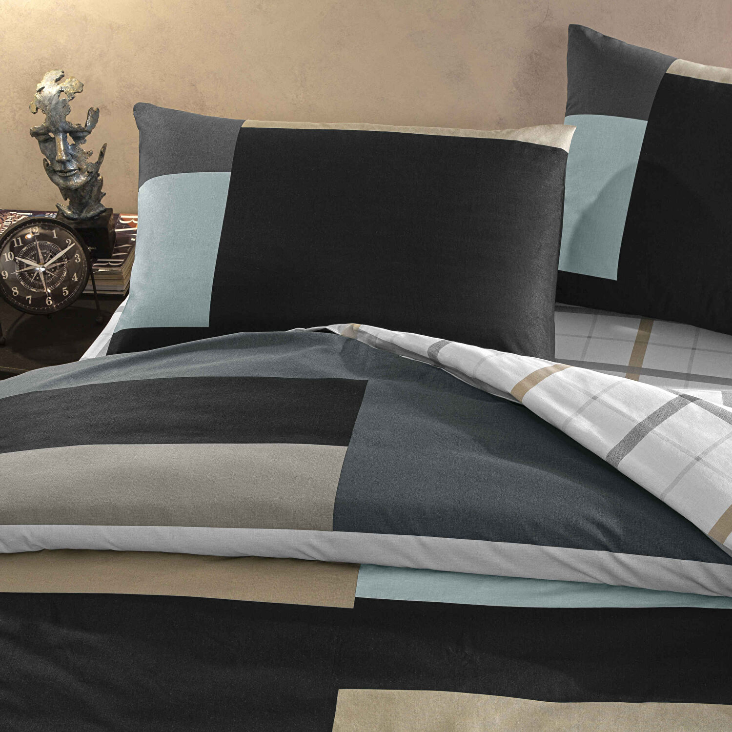 Taç Nexie Ranforce Çift Kişilik Nevresim Takımı Antrasit