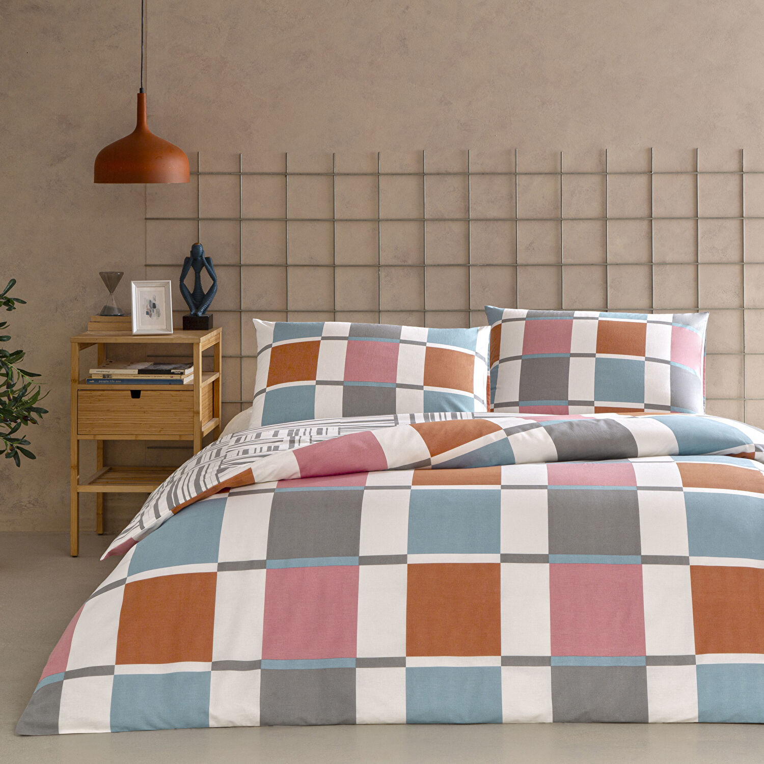 Taç Loxa Ranforce Tek Kişilik Nevresim Takımı Turuncu