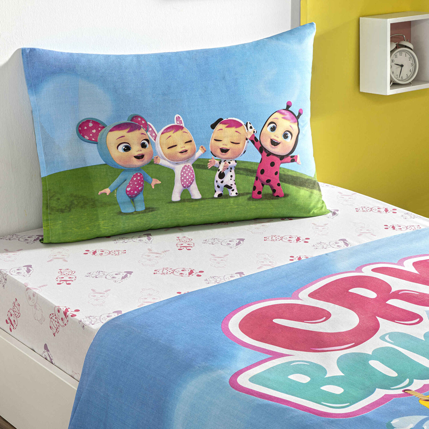 Taç Lisanslı Cry Babies Pamuk Tek Kişilik Nevresim Takımı