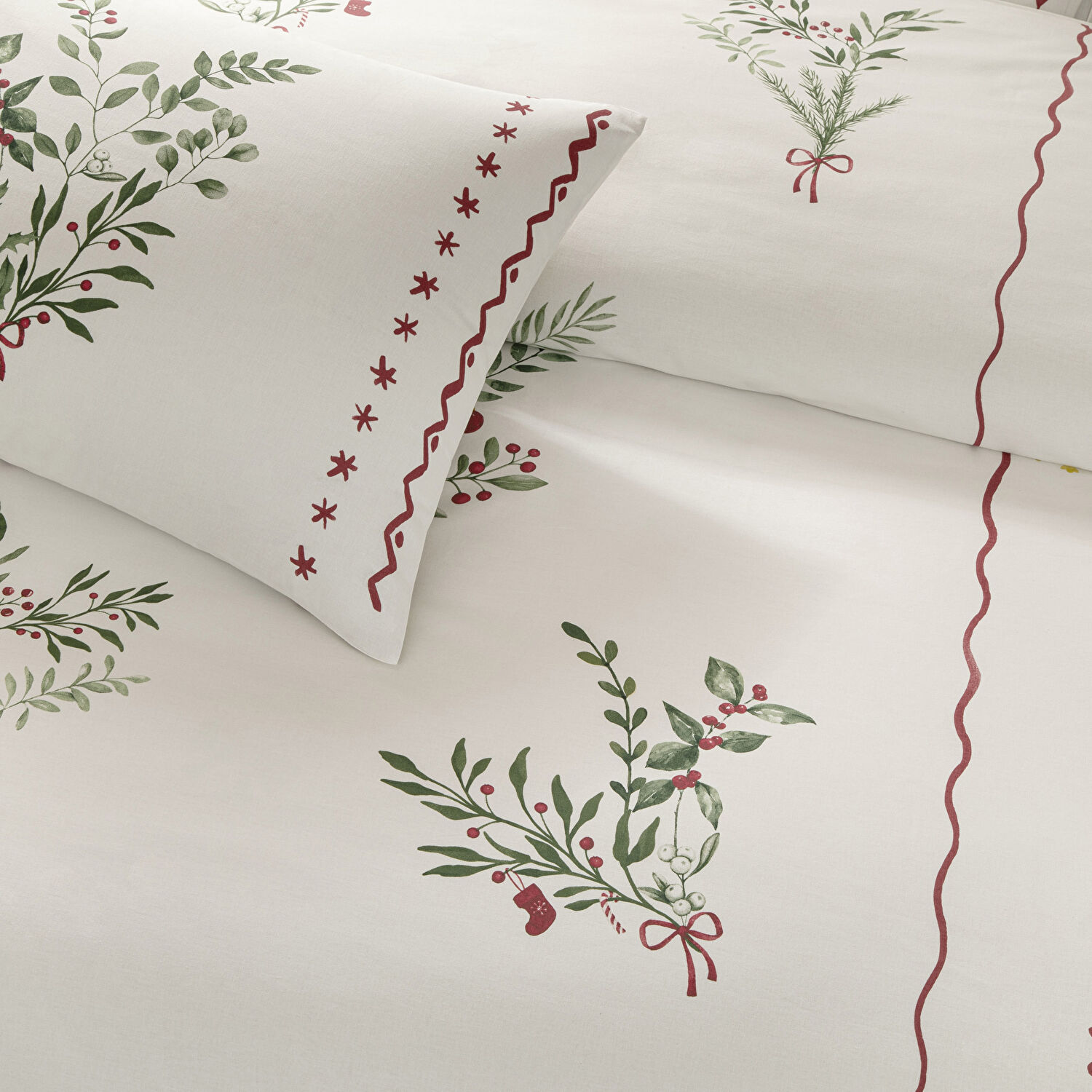 Taç Mistovia Glow Ranforce Çift Kişilik Nevresim Takımı Beyaz