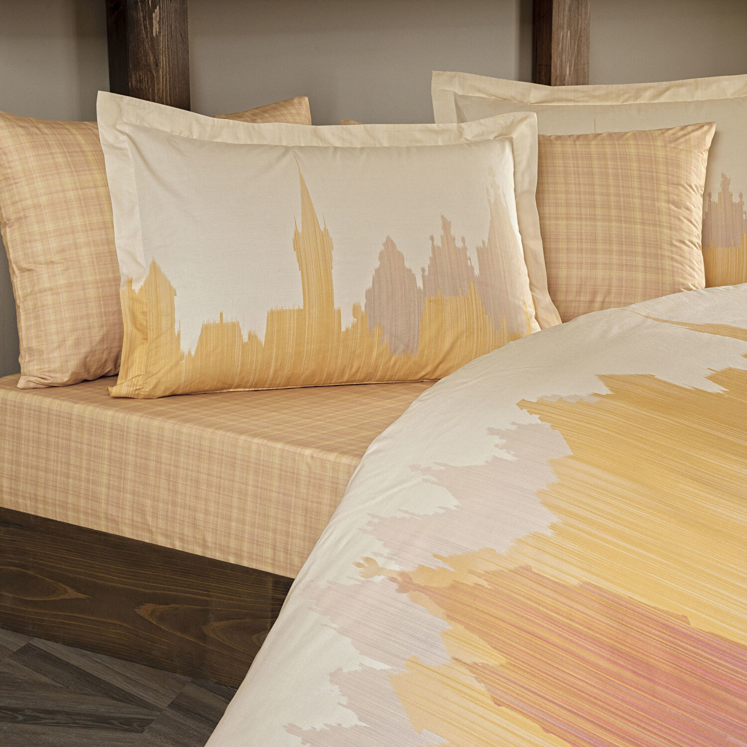 Taç Butik Alba Pamuk Percale Çarşaf Çift Kişilik Turuncu