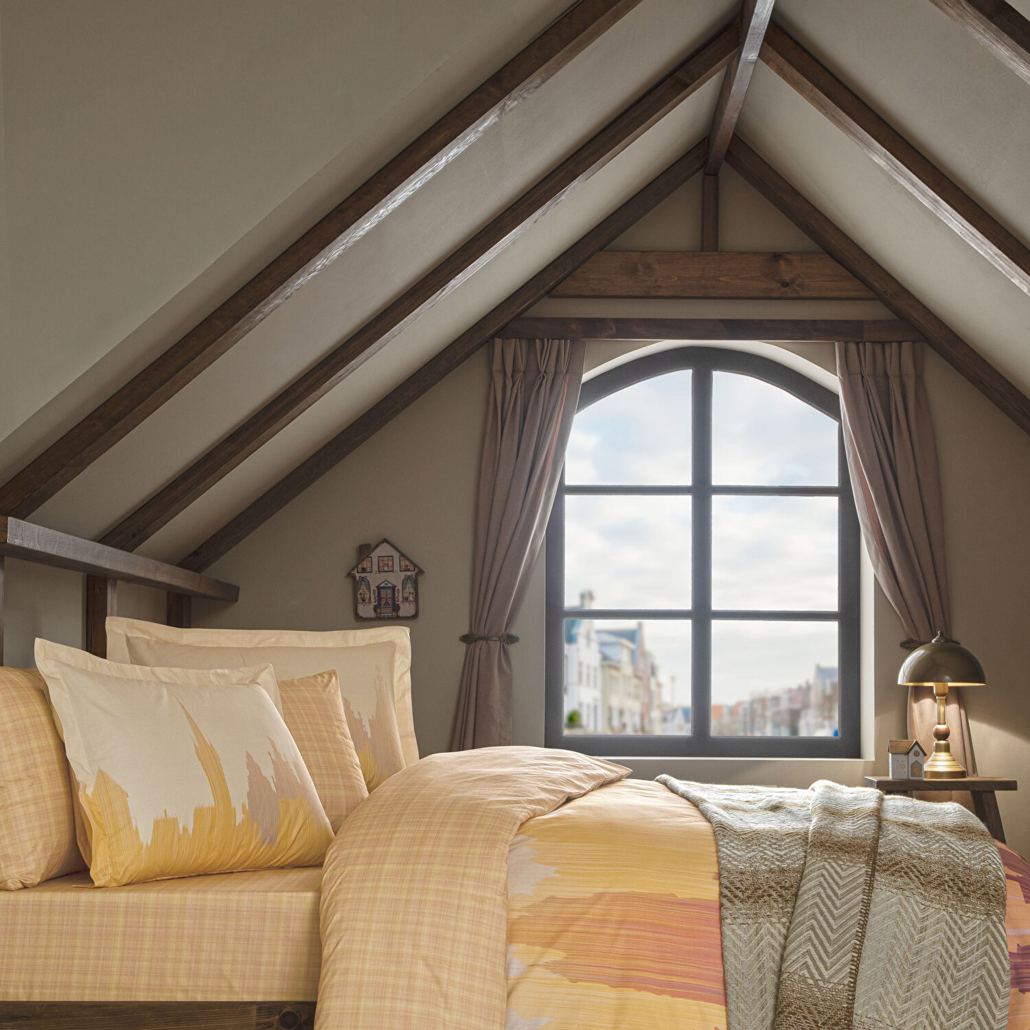 Taç Butik Alba Pamuk Percale 2'li Yastık Kılıfı Seti Turuncu