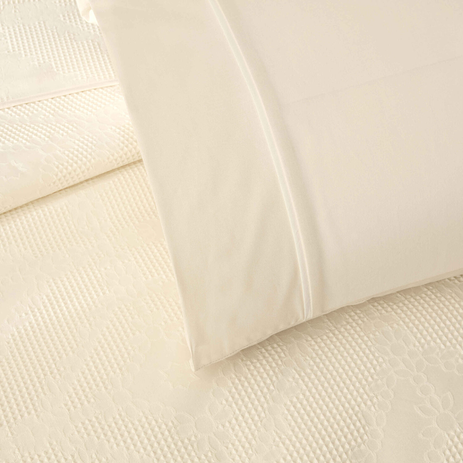 Taç Jakar Delissa Tek Kişilik Pike Takımı Ekru