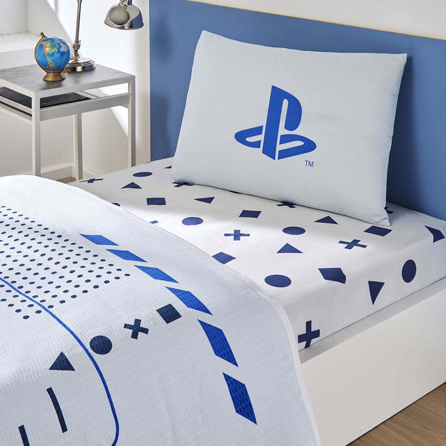 Taç Lisanslı Playstation Tek Kişilik Pamuk Pike Takımı