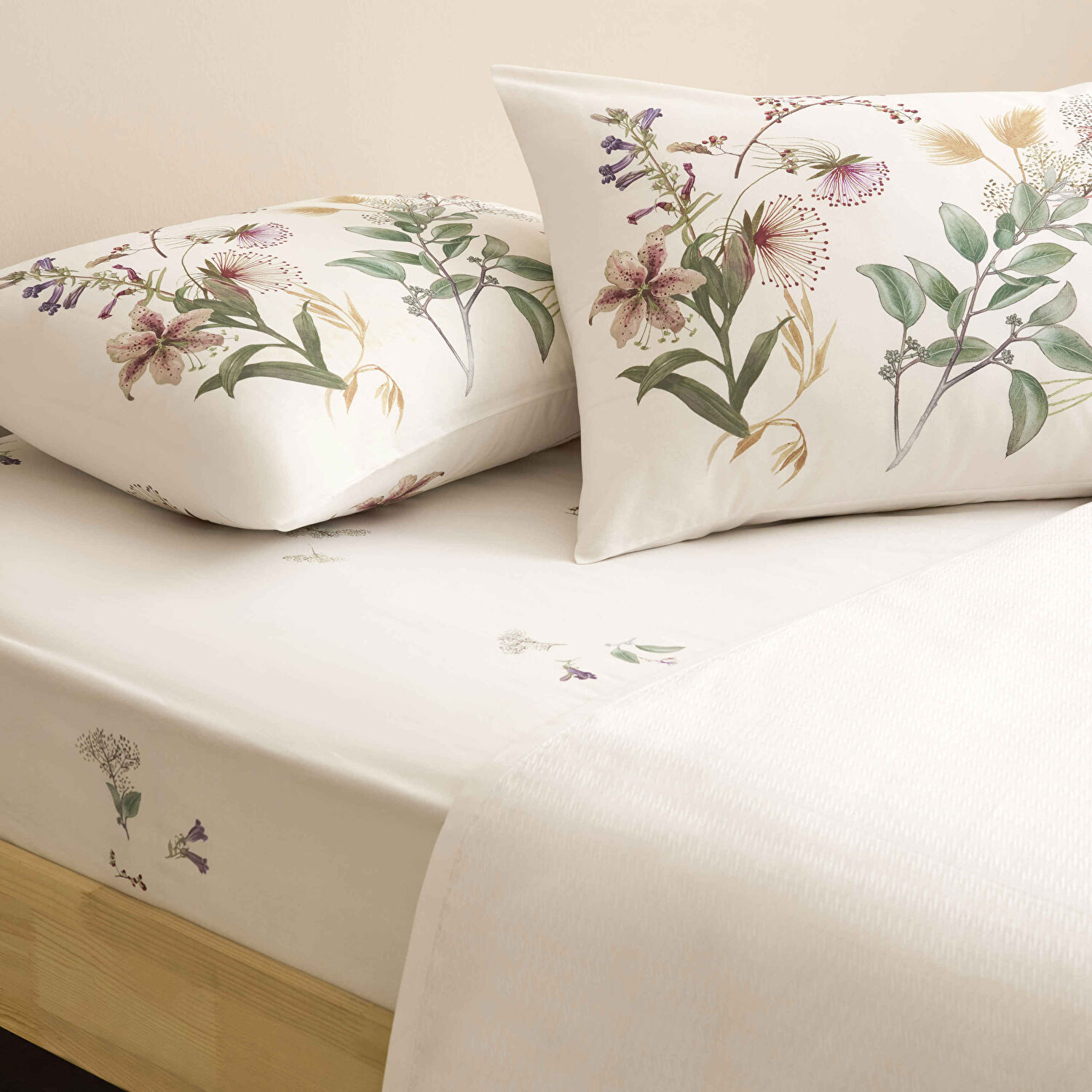 Taç Baskılı Soria Tek Kişilik Pike Takımı Lila