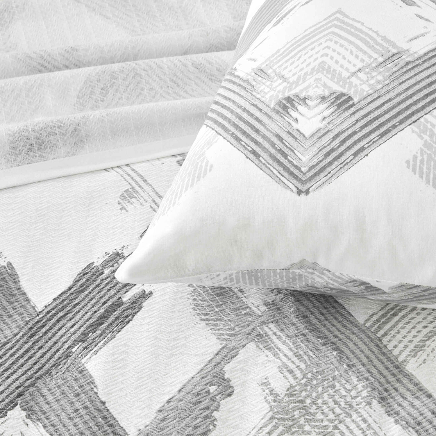 Taç Baskılı Liriel Çift Kişilik Pike Takımı Antrasit