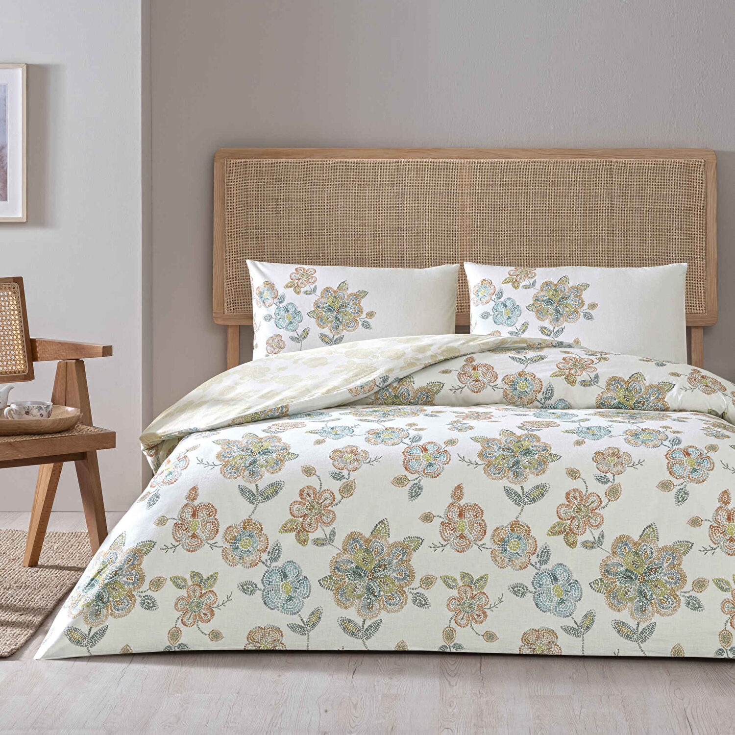 Taç Benica Ranforce Çift Kişilik Nevresim Takımı Pembe