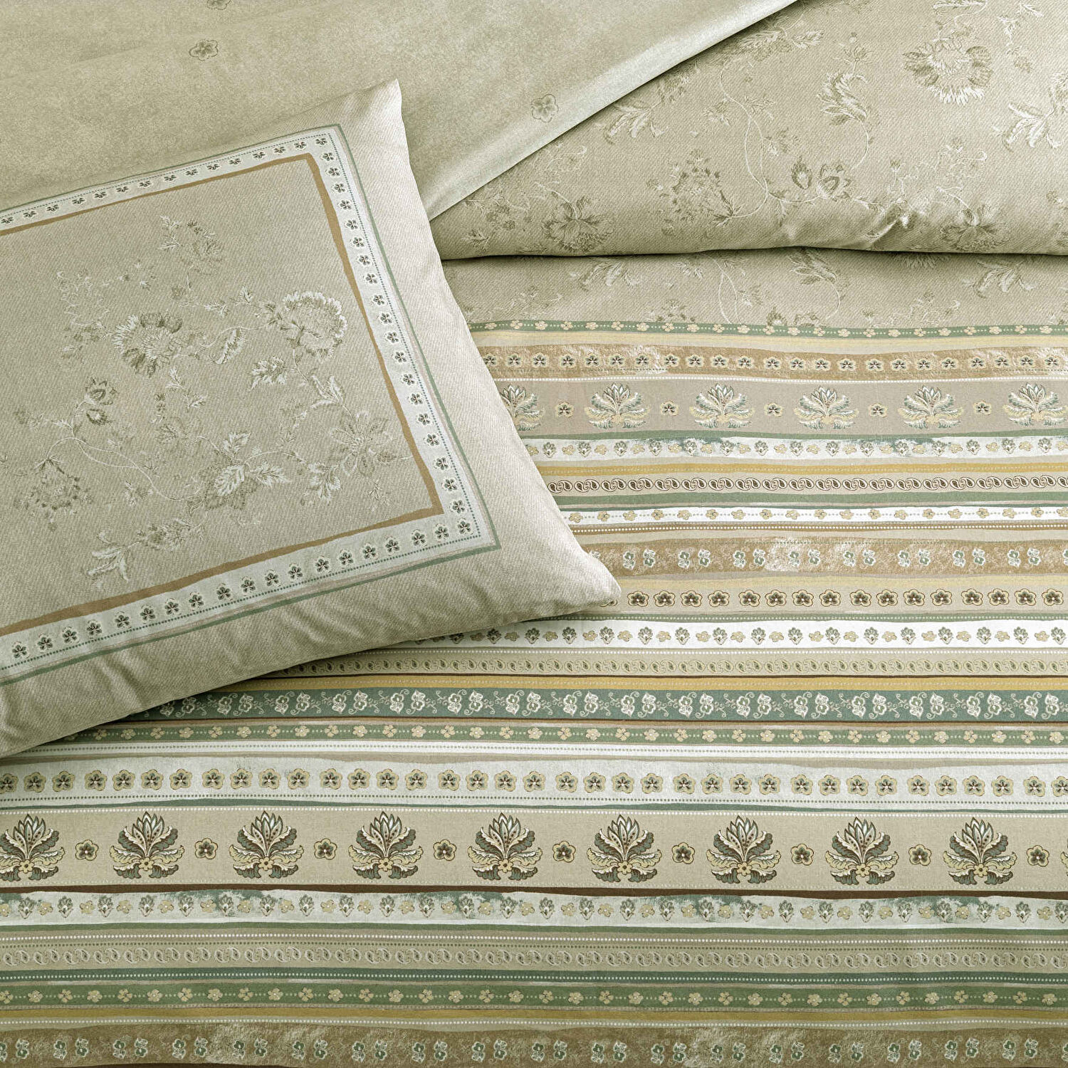 Taç Maris Ranforce Çift Kişilik Nevresim Takımı Bej