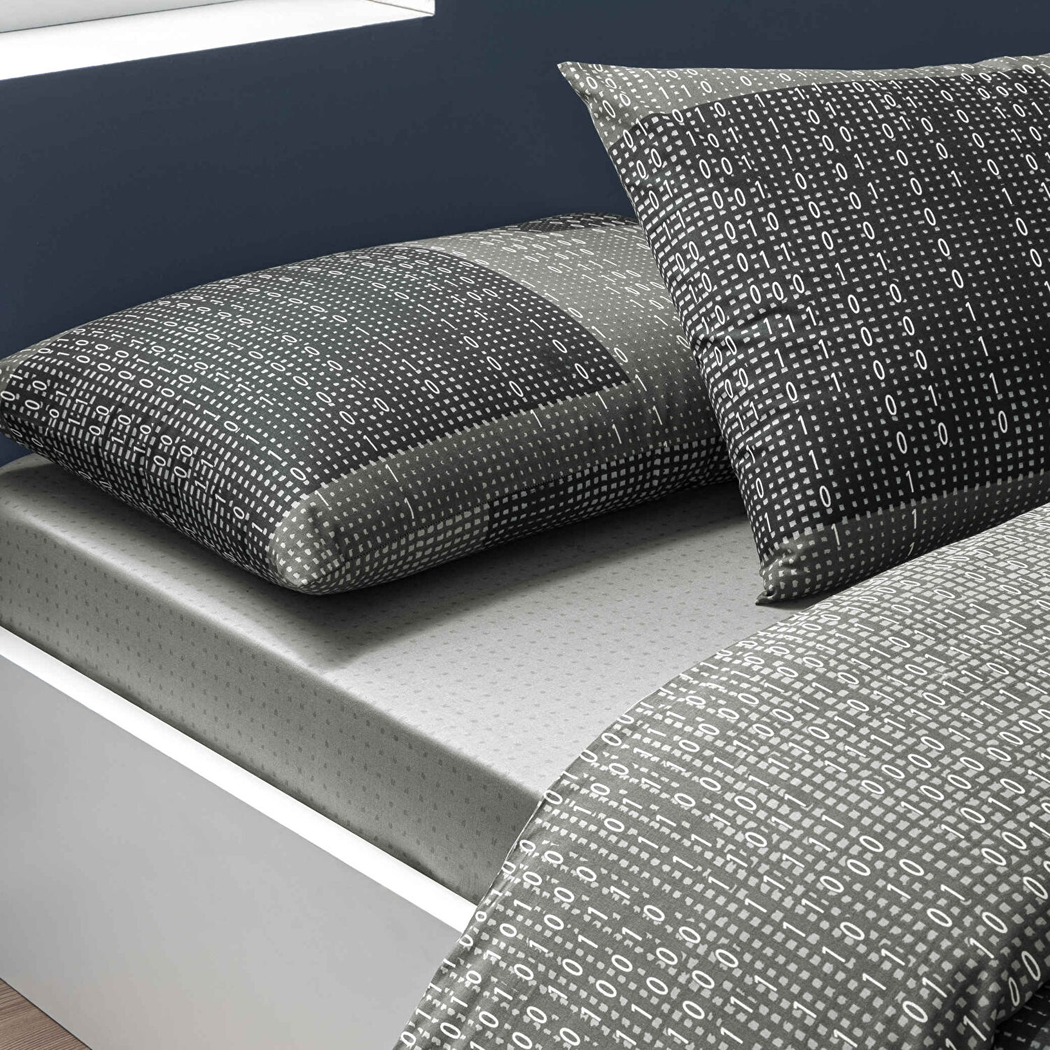 Taç Mirzae Ranforce Çift Kişilik Nevresim Takımı Antrasit