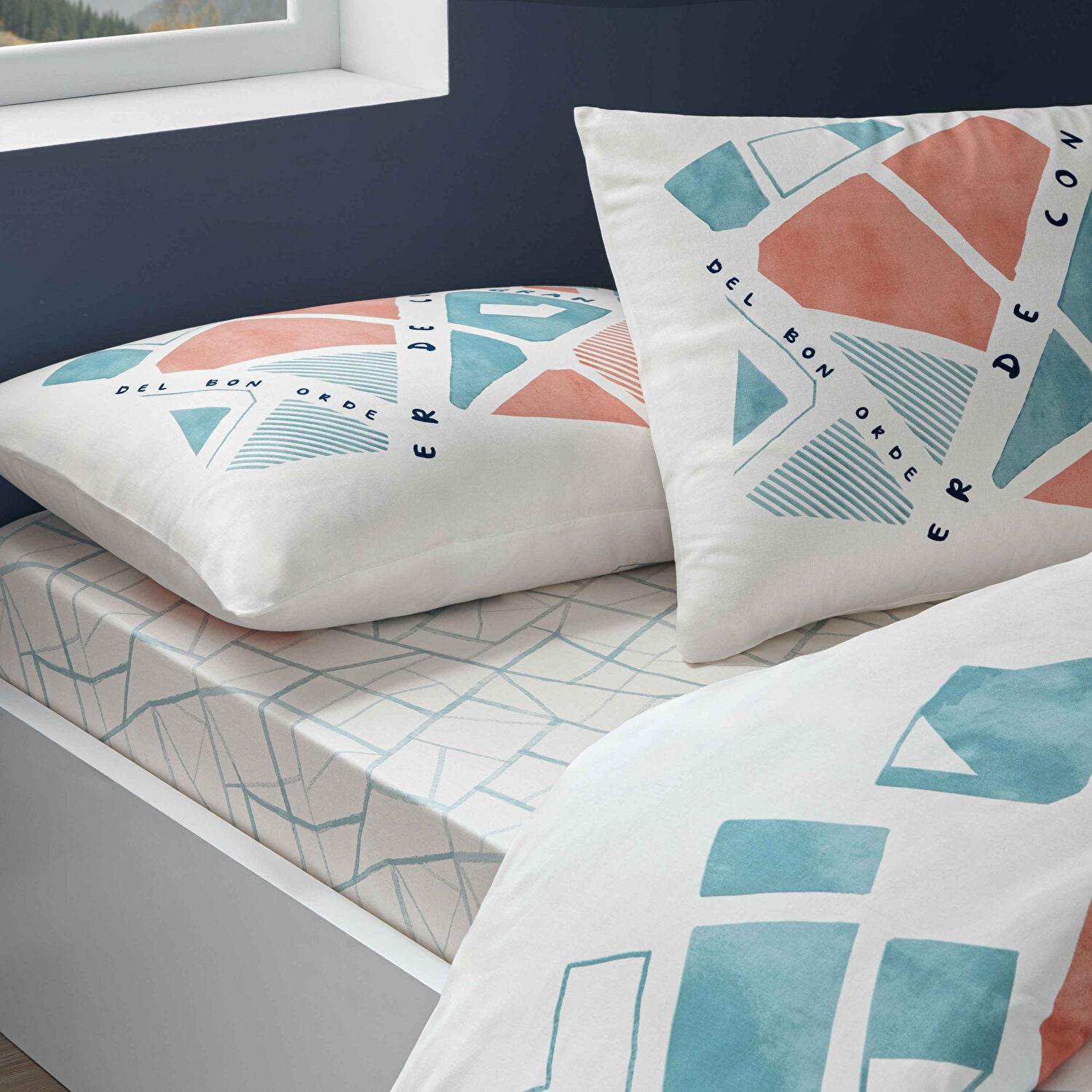 Taç Selby Ranforce Tek Kişilik Nevresim Takımı Mavi