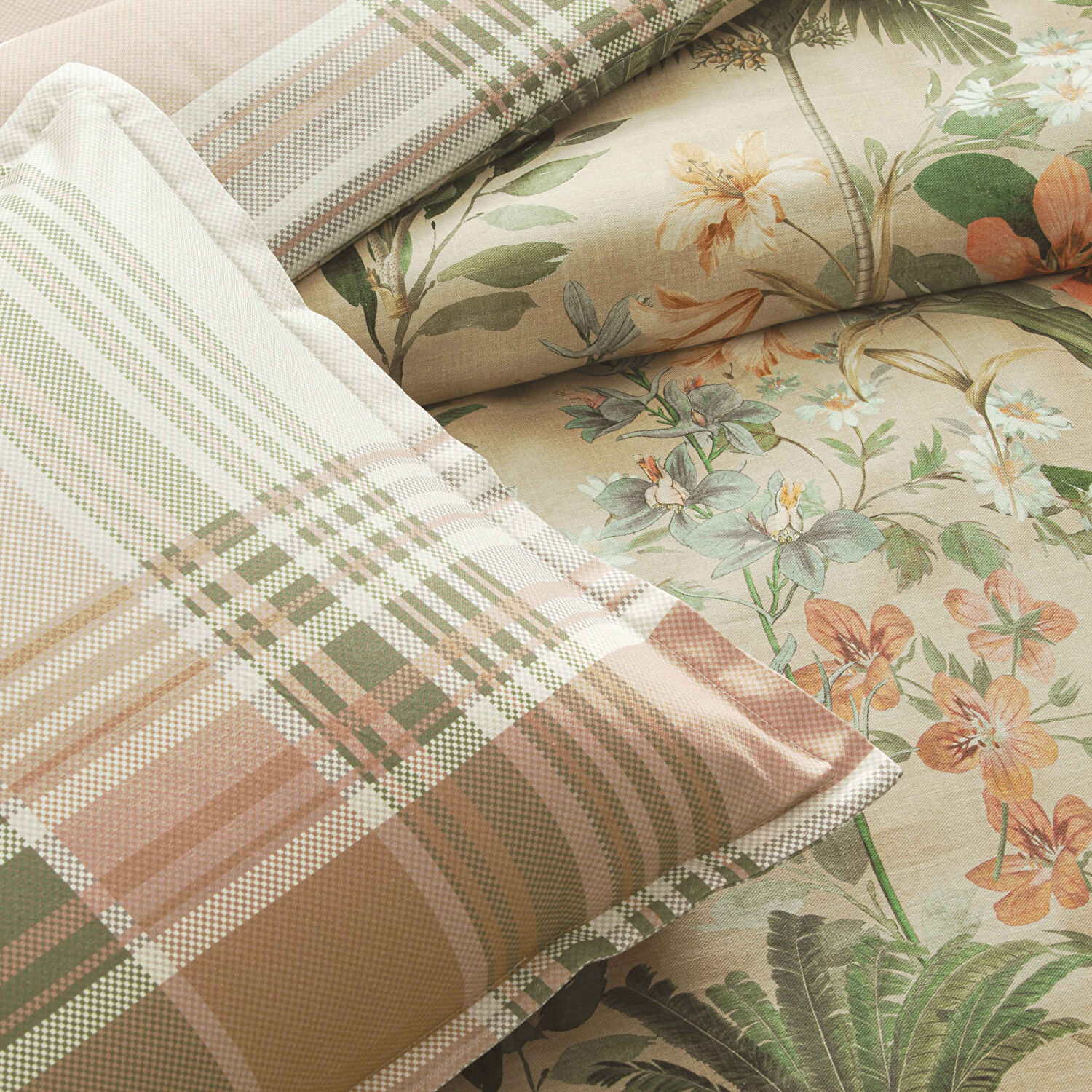 Taç Luneste Pamuk Tek Kişilik Seç&Ser Nevresim Takımı Bej