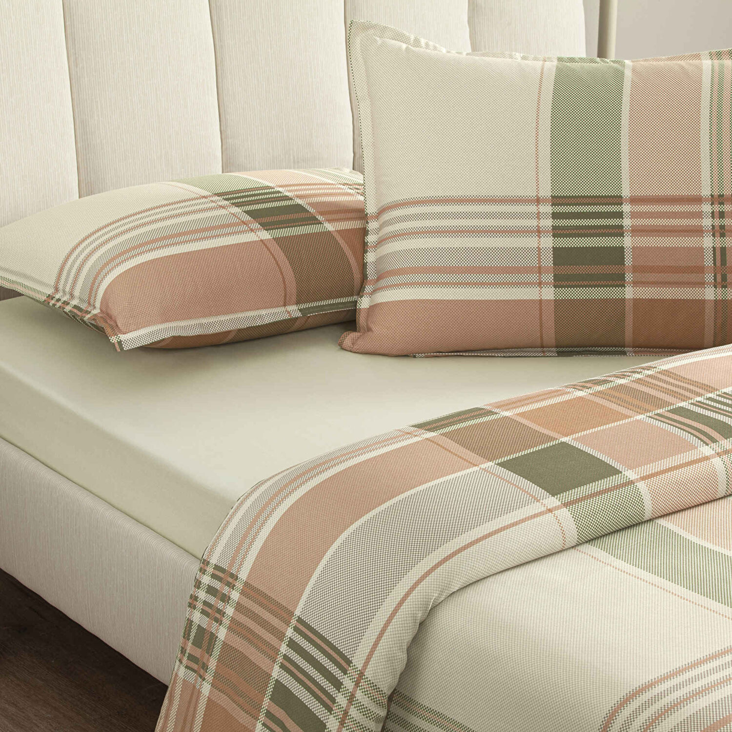 Taç Luneste Pamuk Tek Kişilik Seç&Ser Nevresim Takımı Bej