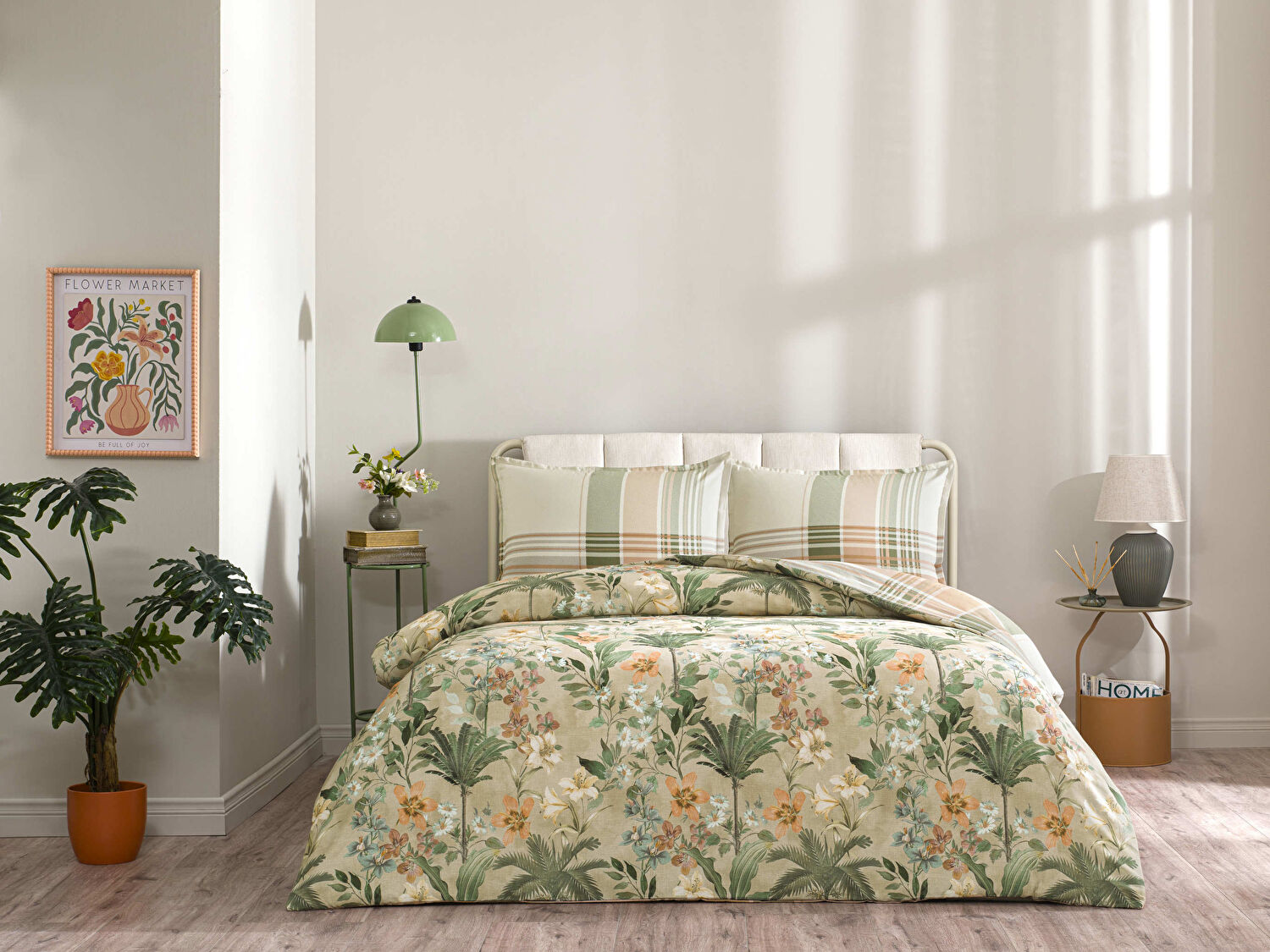 Taç Luneste Pamuk Tek Kişilik Seç&Ser Nevresim Takımı Bej