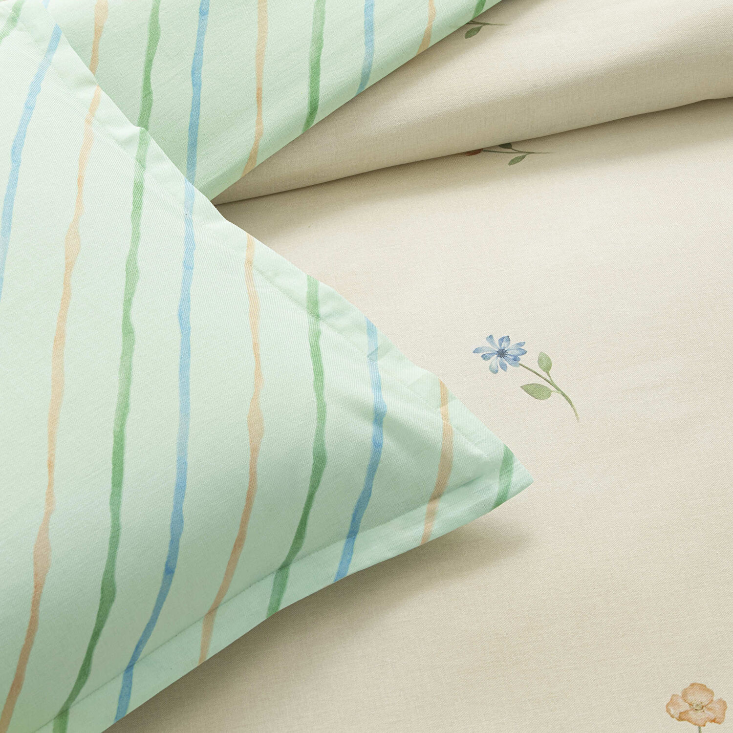 Taç Merlin Pamuk Çift Kişilik Seç&Ser Nevresim Takımı Kremrengi