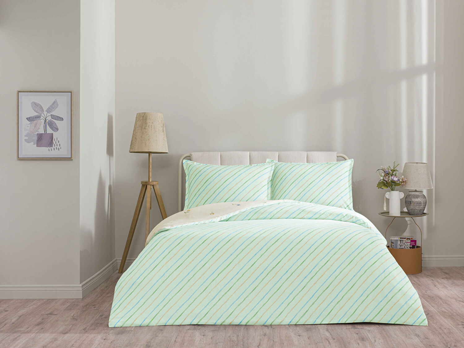 Taç Merlin Pamuk Çift Kişilik Seç&Ser Nevresim Takımı Kremrengi