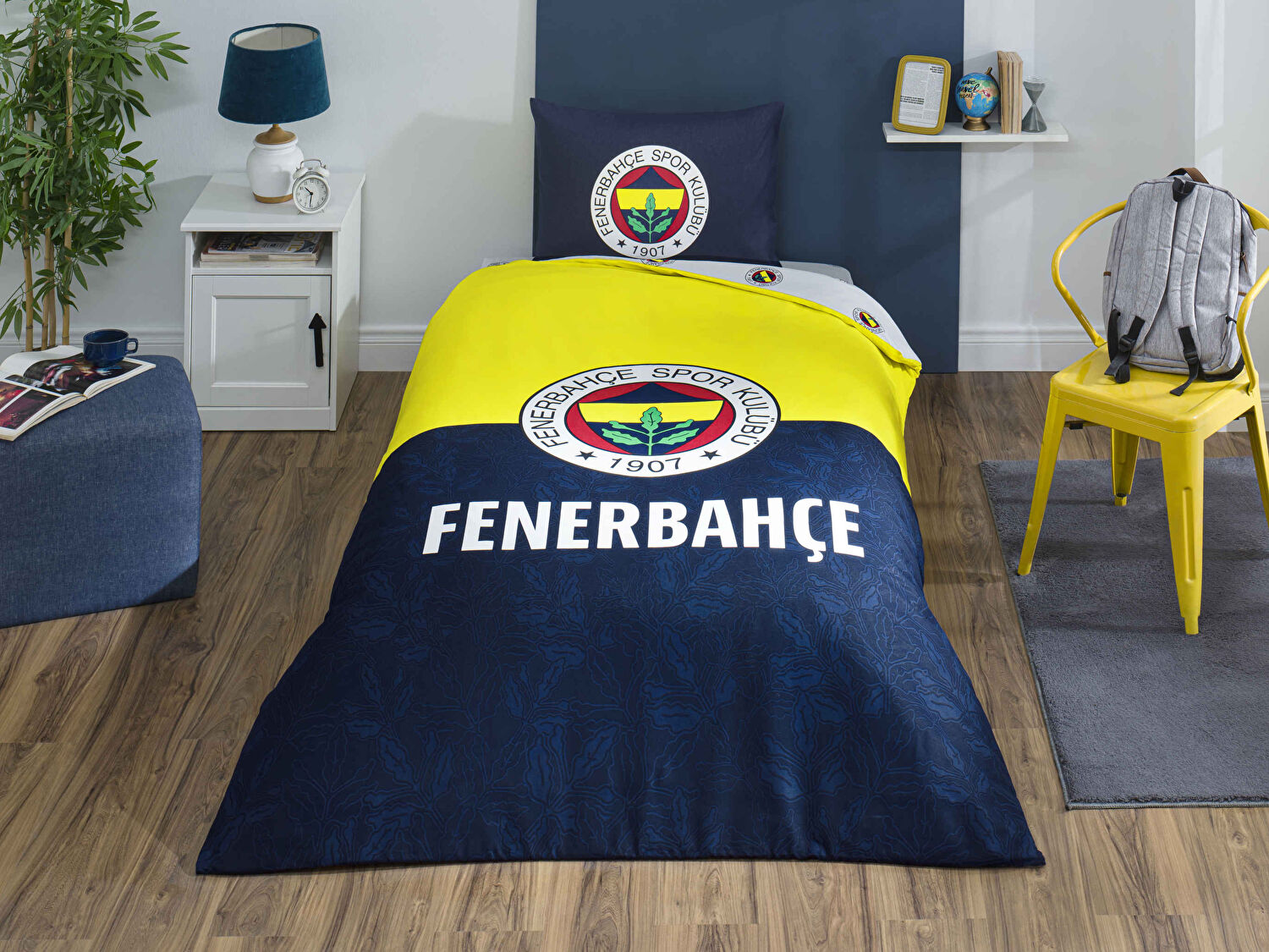 Taç Lisanslı Fenerbahçe Efsane Pamuk Tek Kişilik Nevresim Takımı