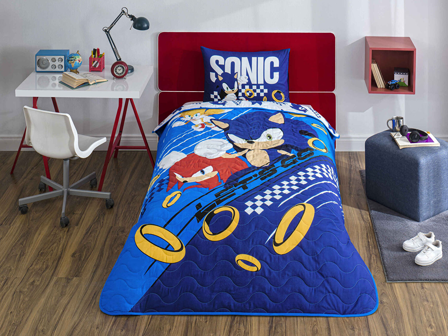 Lisanslı Sonic Tek Kişilik Yatak Örtüsü Seti