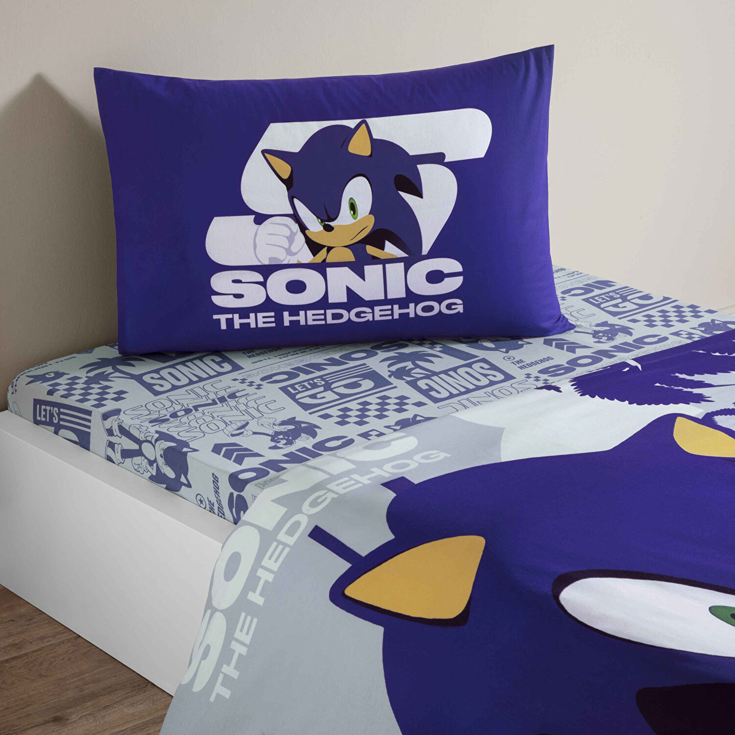 Taç Lisanslı Sonic Run Pamuk Tek Kişilik Nevresim Takımı