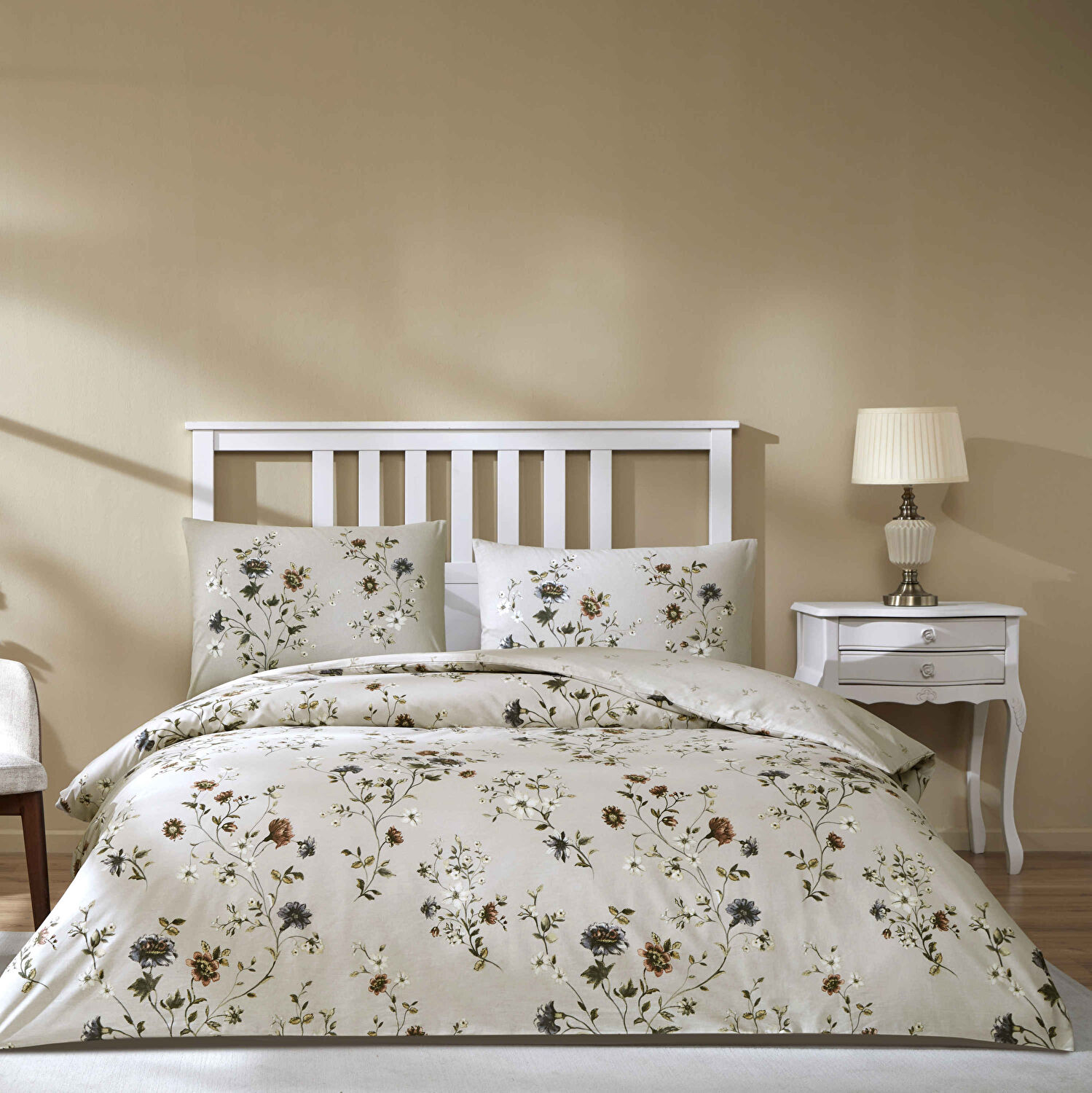 Taç Paloma Ranforce King Size Nevresim Takımı Taş