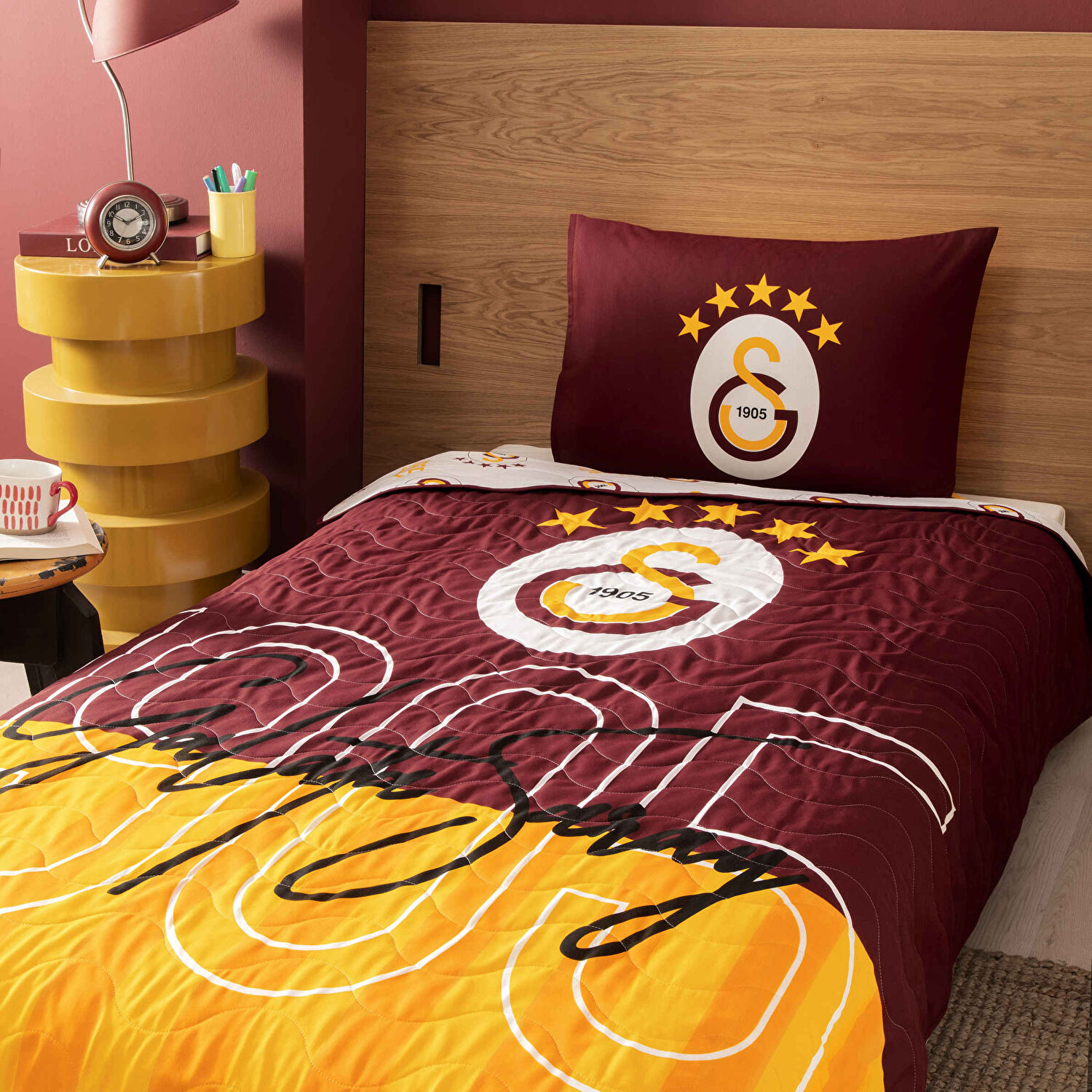 Lisanslı Galatasaray 1905 Tek Kişilik Yatak Örtüsü Seti