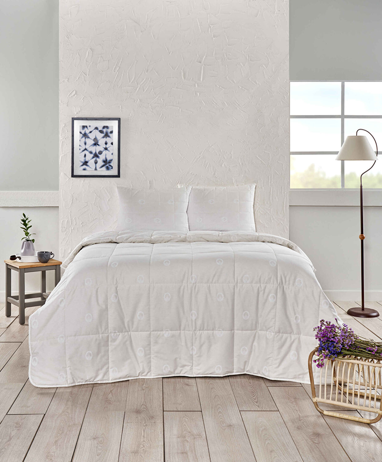 Taç Pure Cotton Pamuk Çift Kişilik Yorgan Beyaz