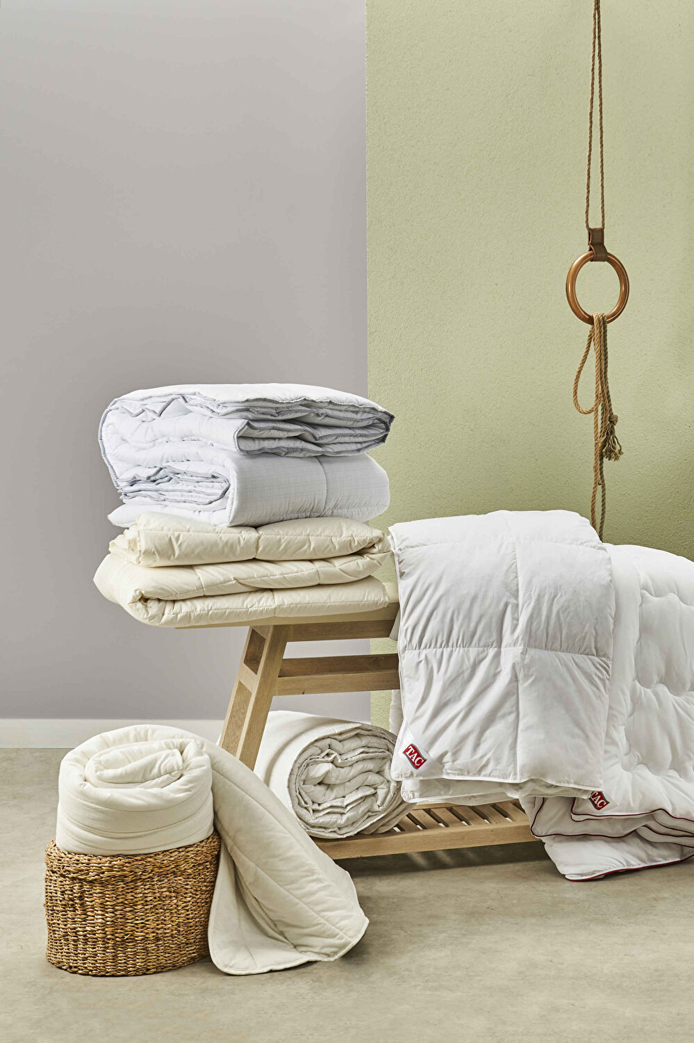 Taç Pure Cotton Pamuk Çift Kişilik Yorgan Beyaz