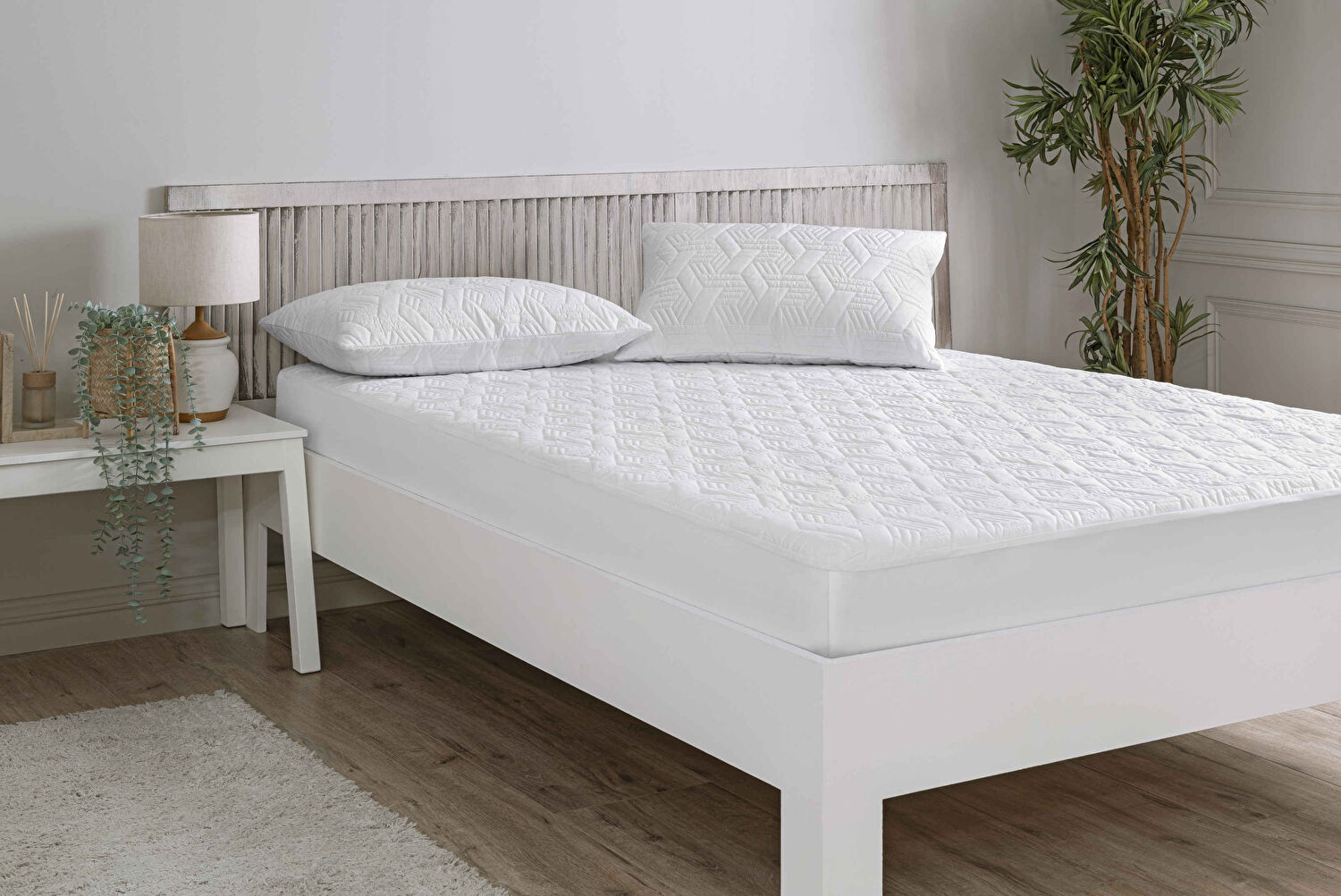 Taç Eco Care Tek Kişilik Sıvı Geçirmez Yatak Alezi Beyaz