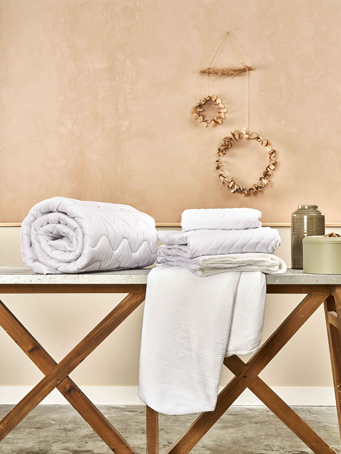 Taç Perfect Fitted Çift Kişilik Sıvı Geçirmez Yatak Alezi Beyaz