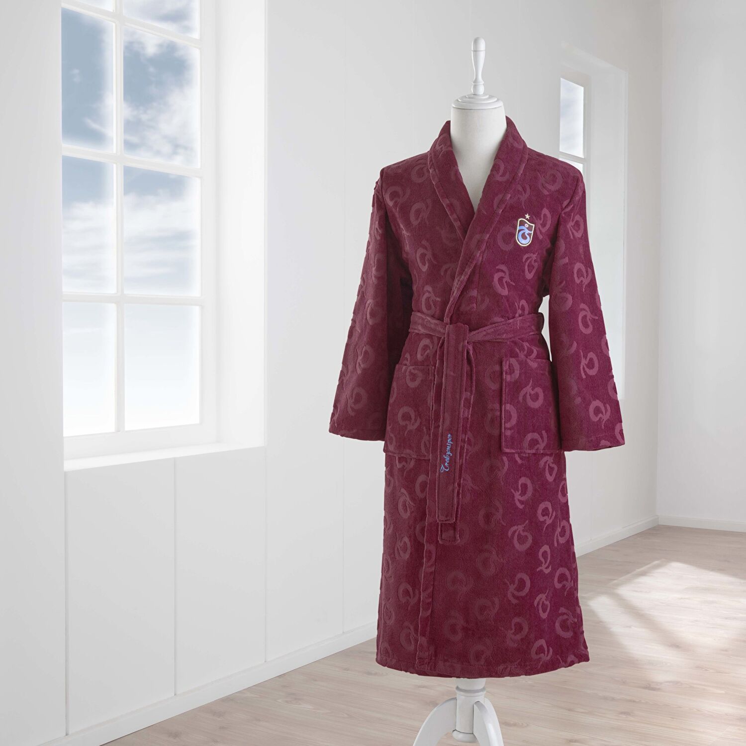 Taç Lisanslı Trabzonspor Jakar Pamuk M Yetişkin Bornoz Bordo