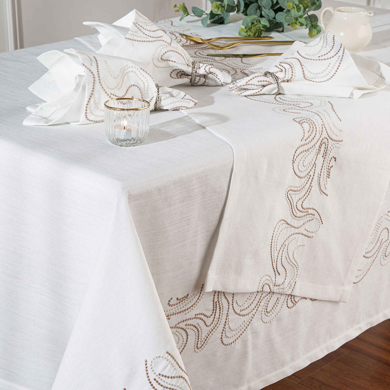 Taç Margaret Abiye Çeyiz Set Vizon