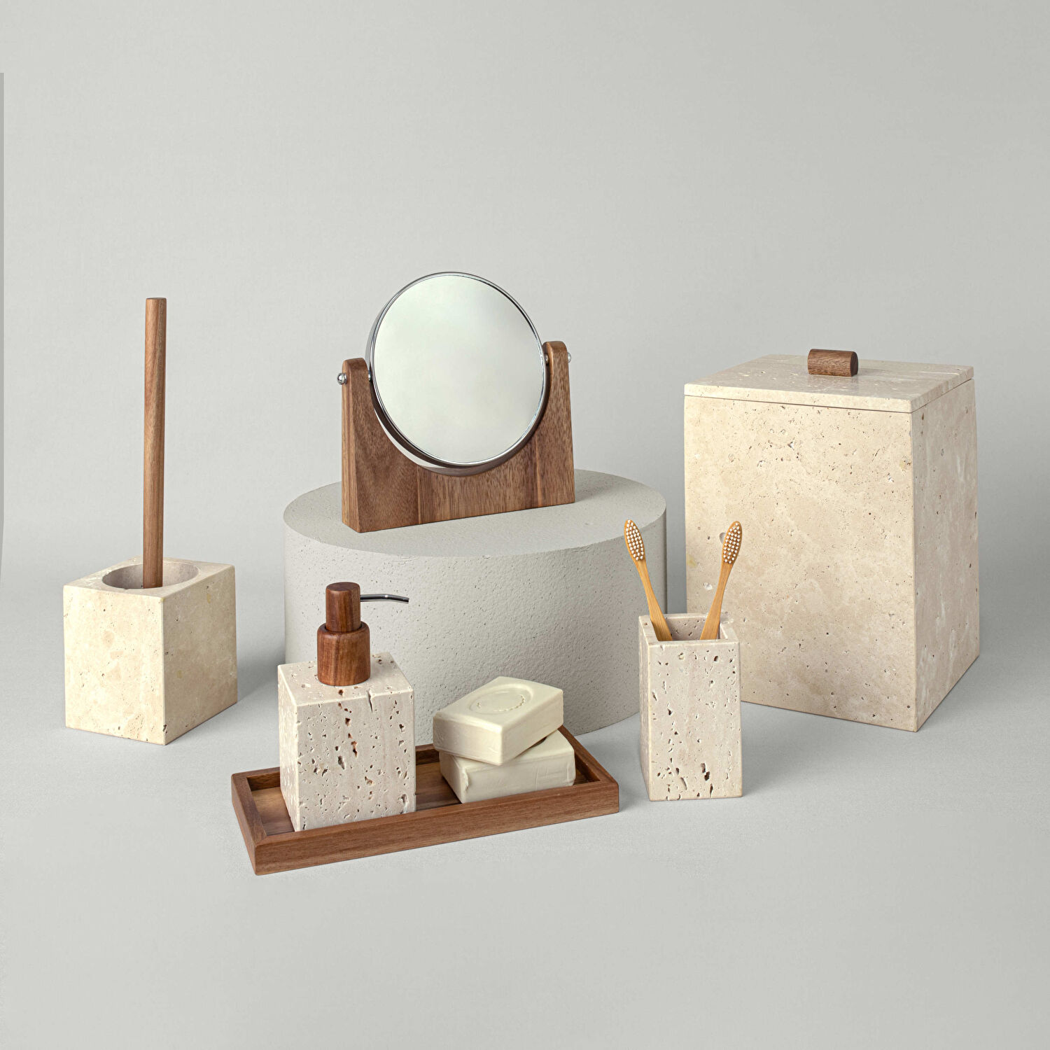 Linens Marble 7x7x11 cm Diş Fırçalık
