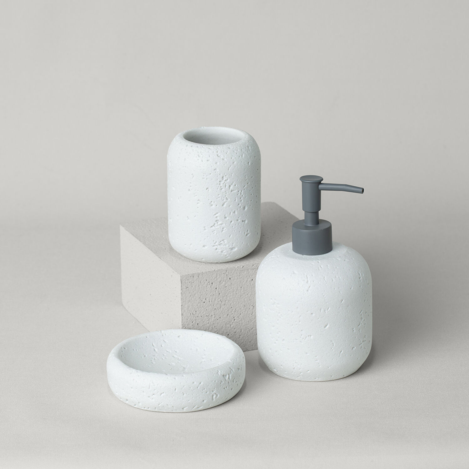 Linens Lumıa 11,4X3,1 cm Katı Sabunluk Beyaz