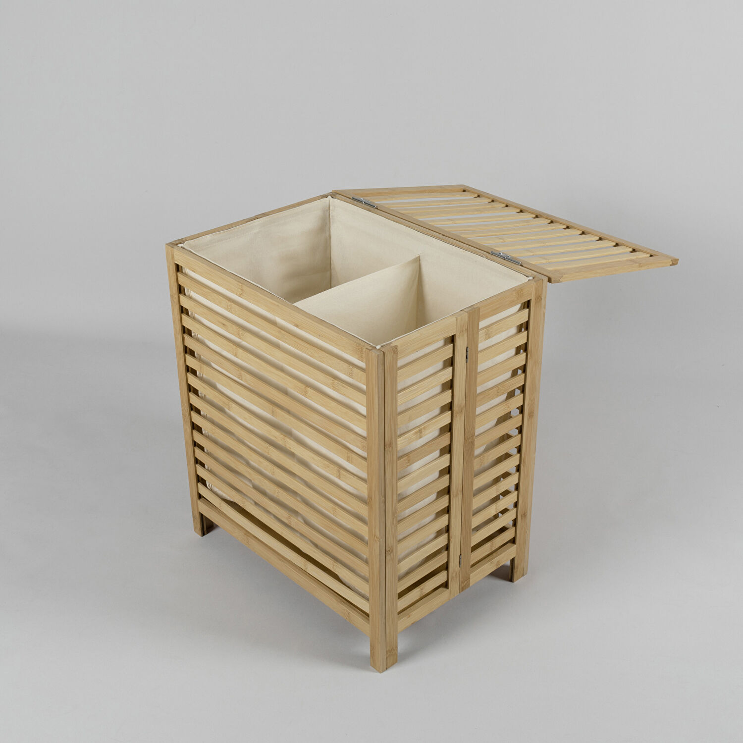 Linens Wooden Ahşap 45X33X60 cm Çamaşır Sepeti Naturel