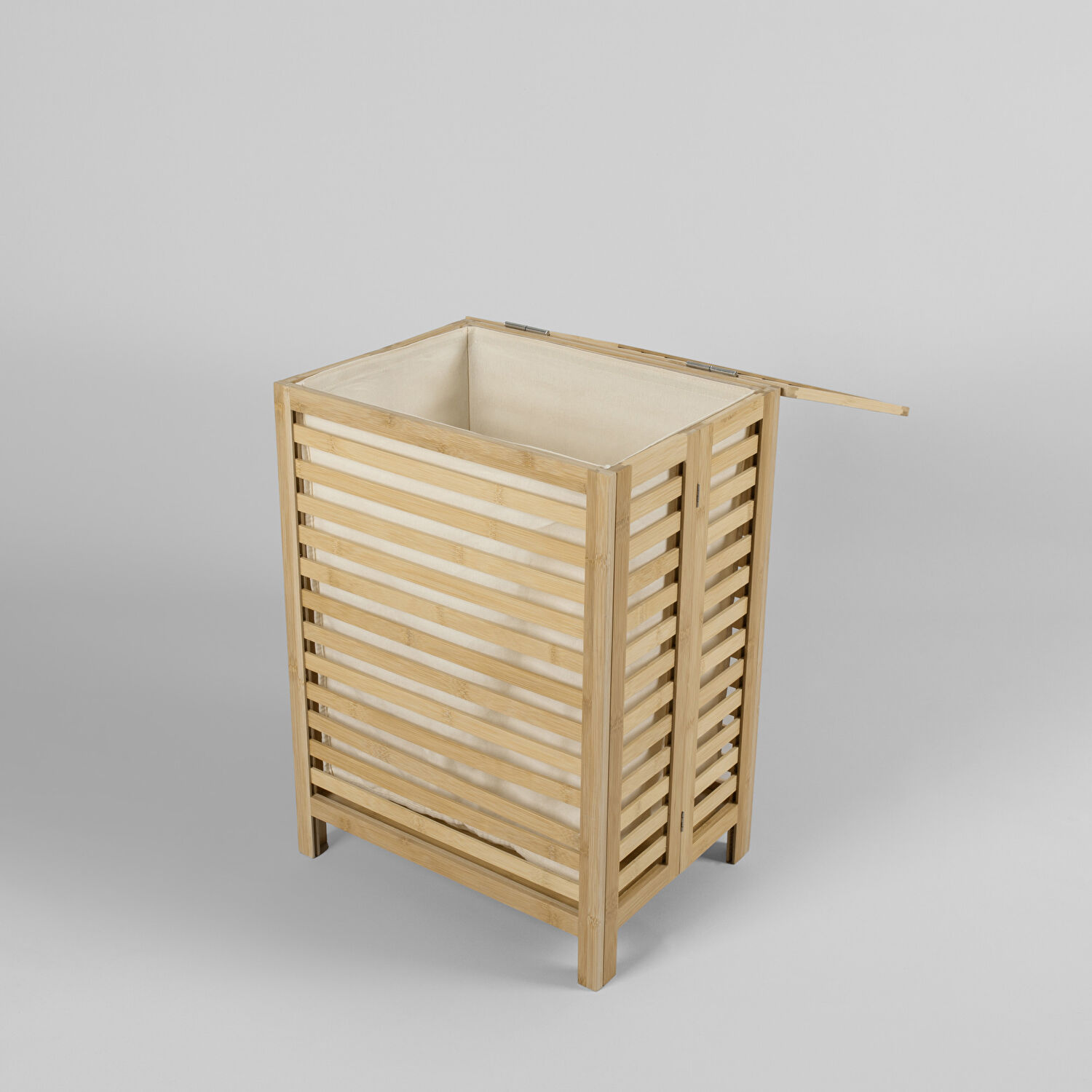 Linens Wooden Ahşap 45X33X60 cm Çamaşır Sepeti Naturel