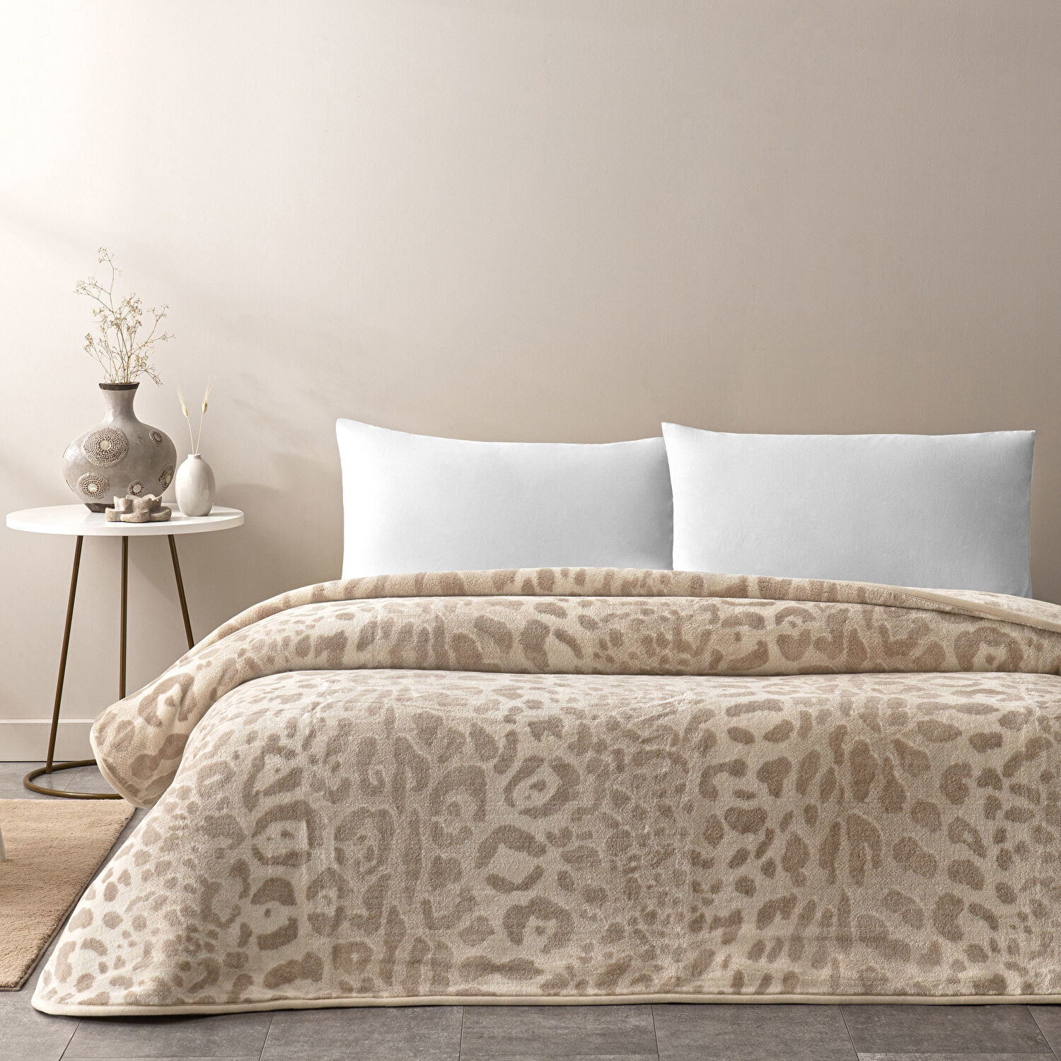 Taç Merlot Tek Kişilik Battaniye Kahverengi