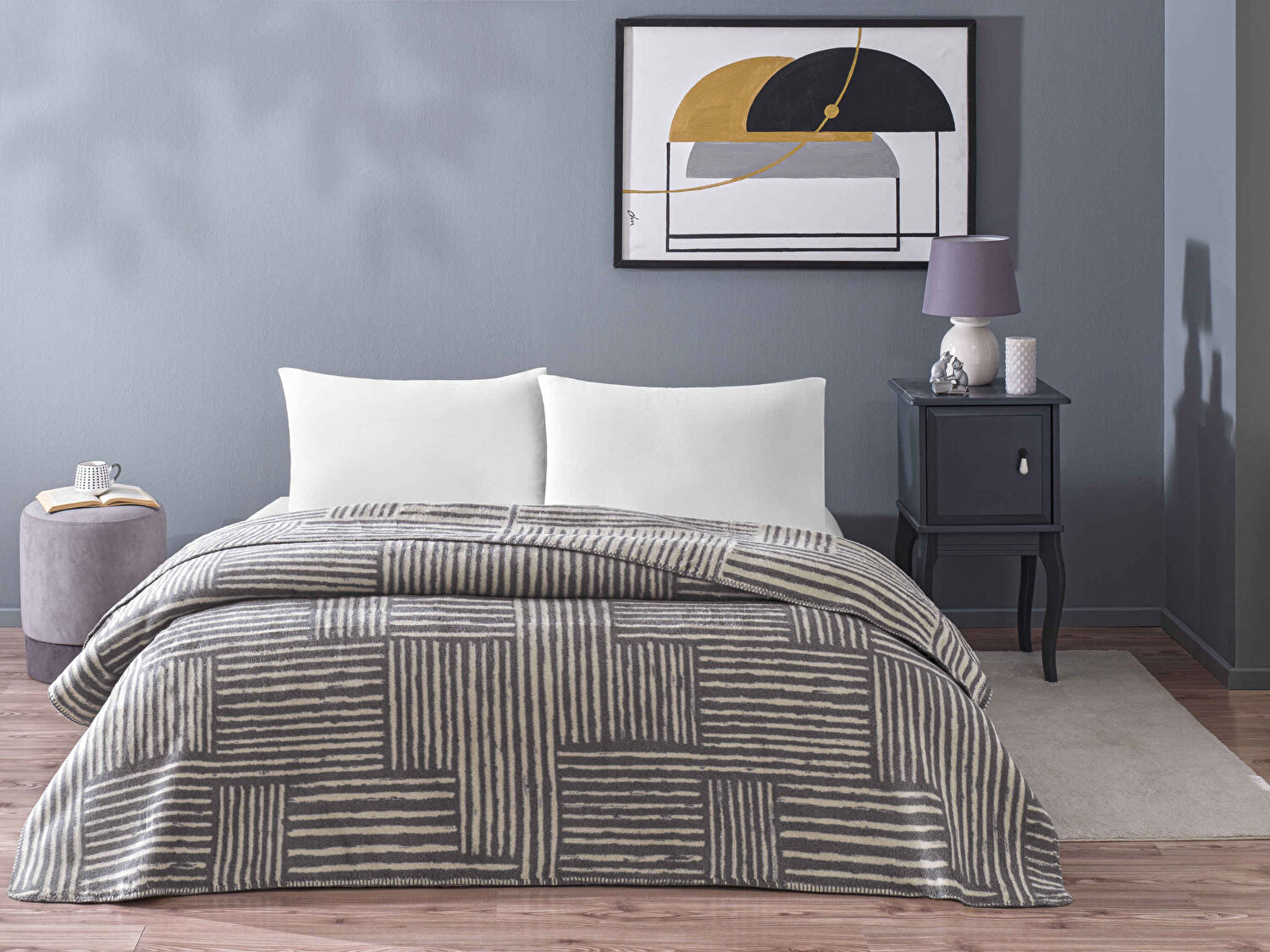 TAÇ GABLE PAMUK BATTANİYE GRI ÇK