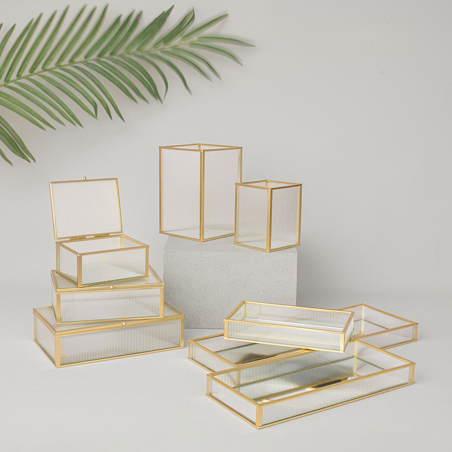 Linens Laveta 9x9x12 cm Düzenleyici Gold