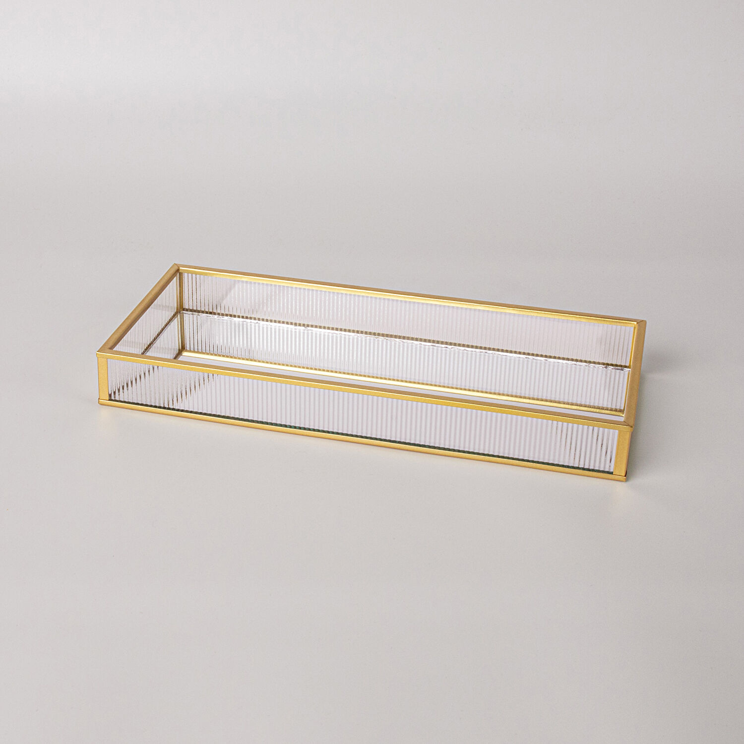 Linens Laveta 40x14x3,5 cm Dekoratif Tepsi Gold