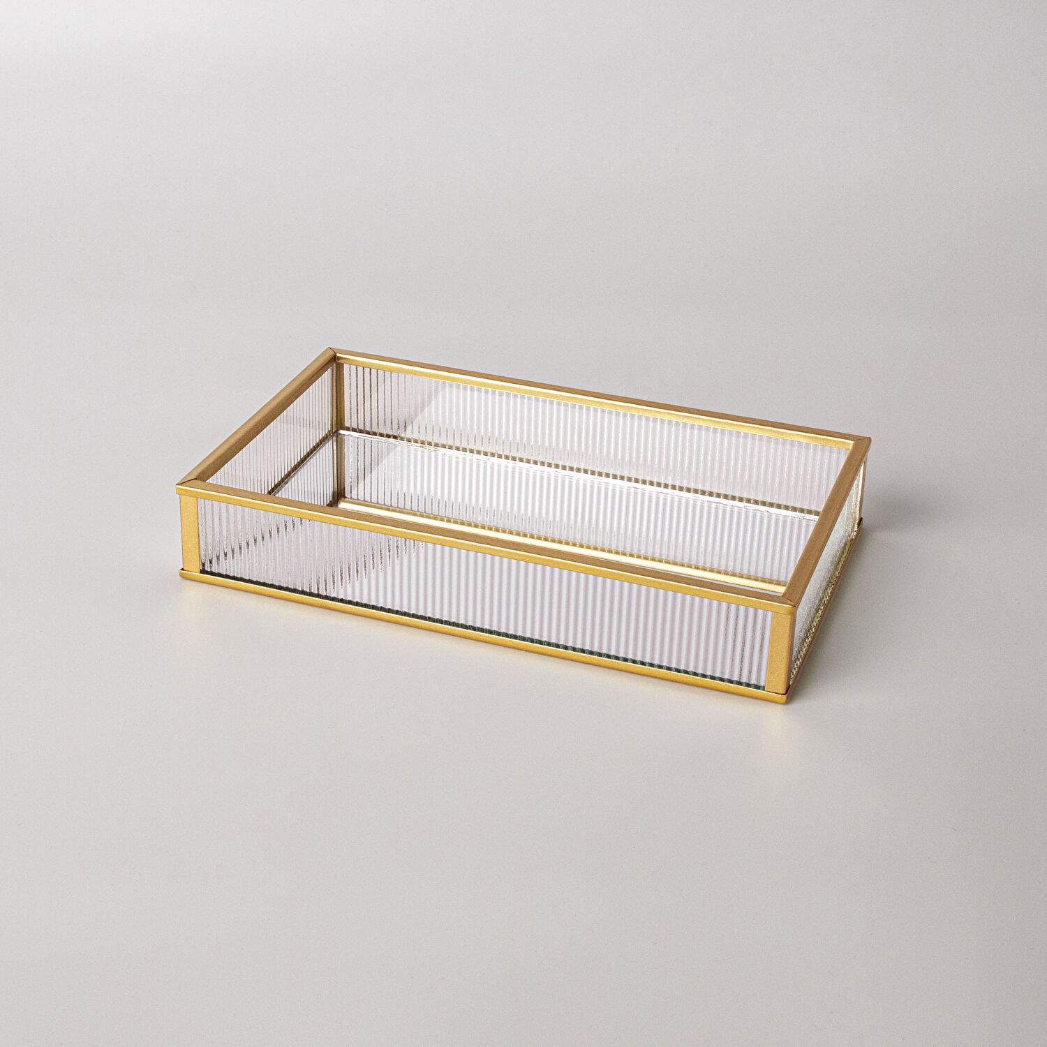 Linens Laveta 40x14x3,5 cm Dekoratif Tepsi Gold