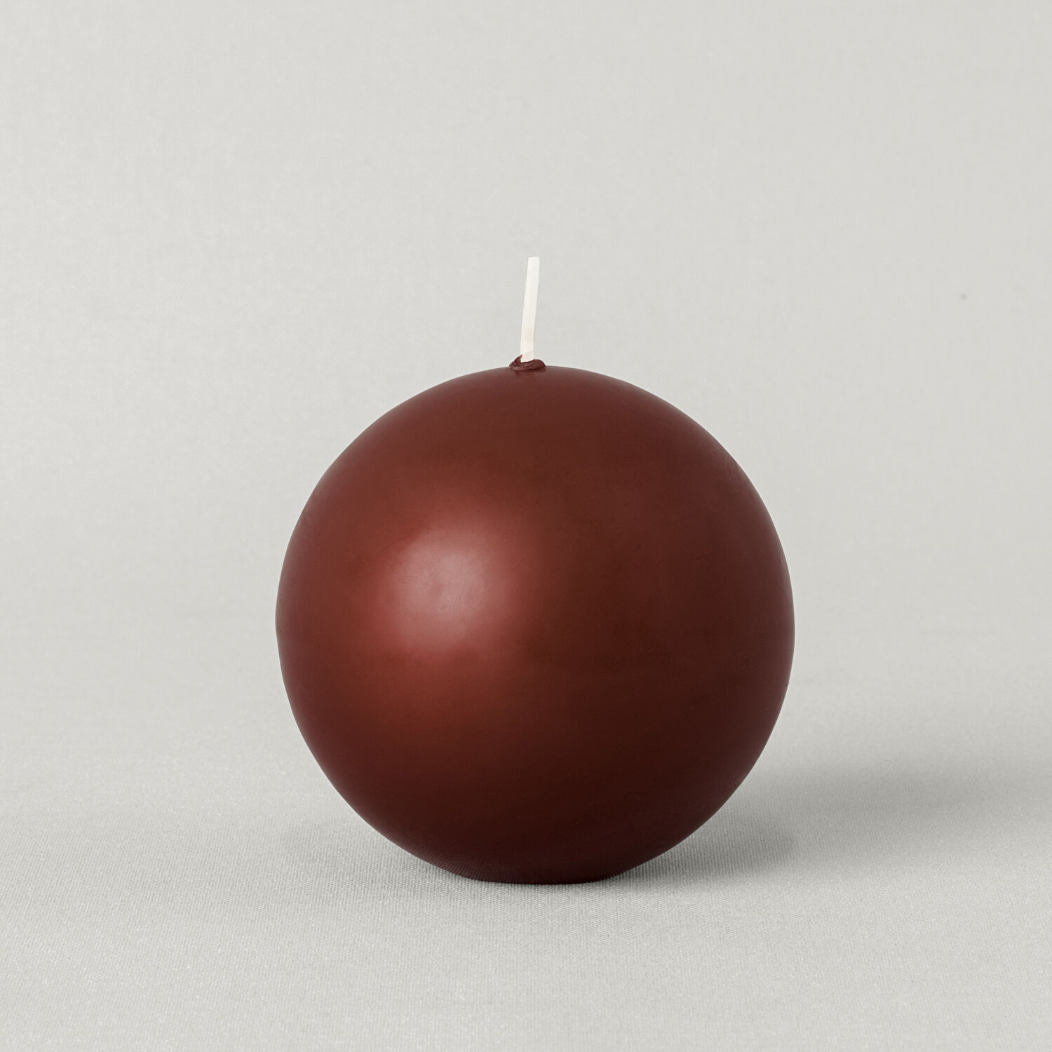 Linens Basic Çap 8 cm Yuvarlak Mum Kahve