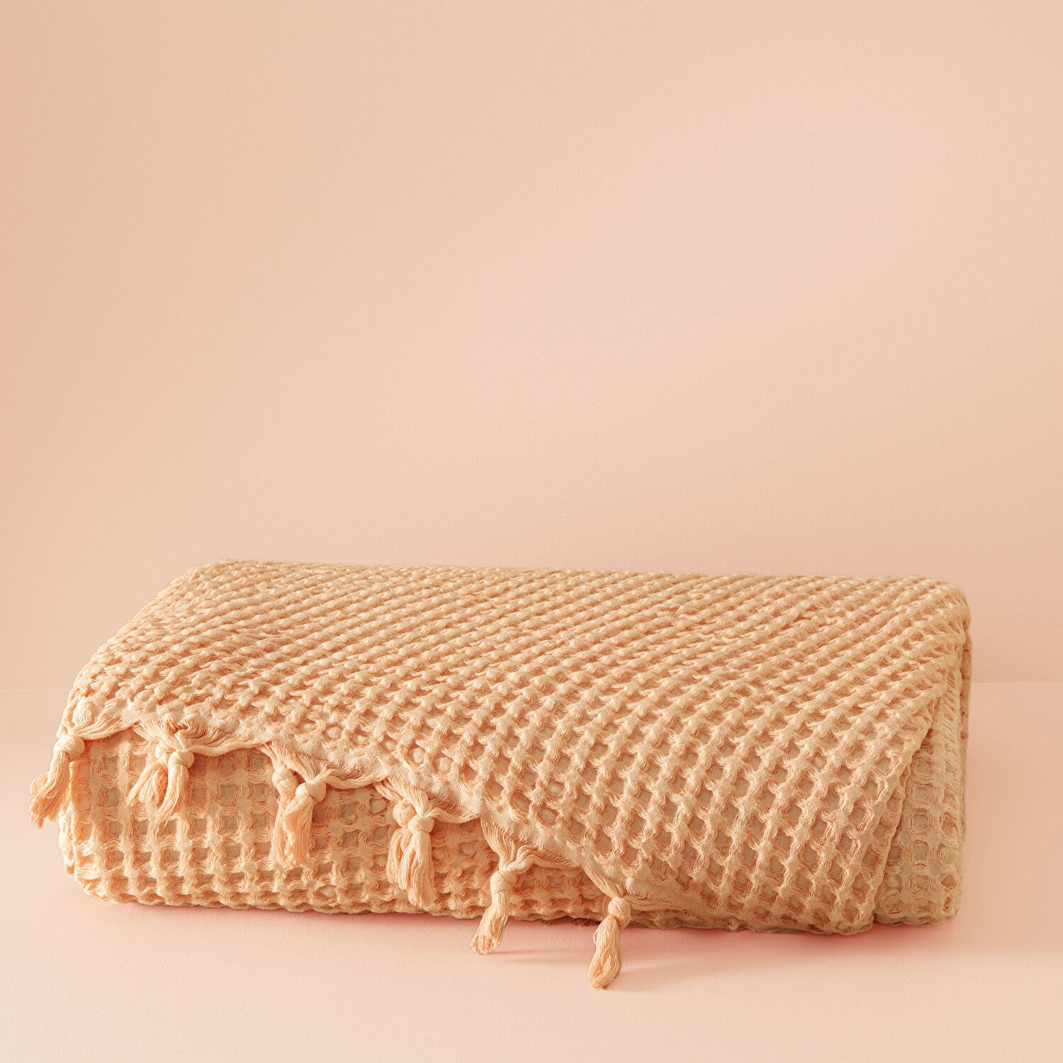 Taç Butik Alaçatı Pike Pamuk Çift Kişilik Pike Somon