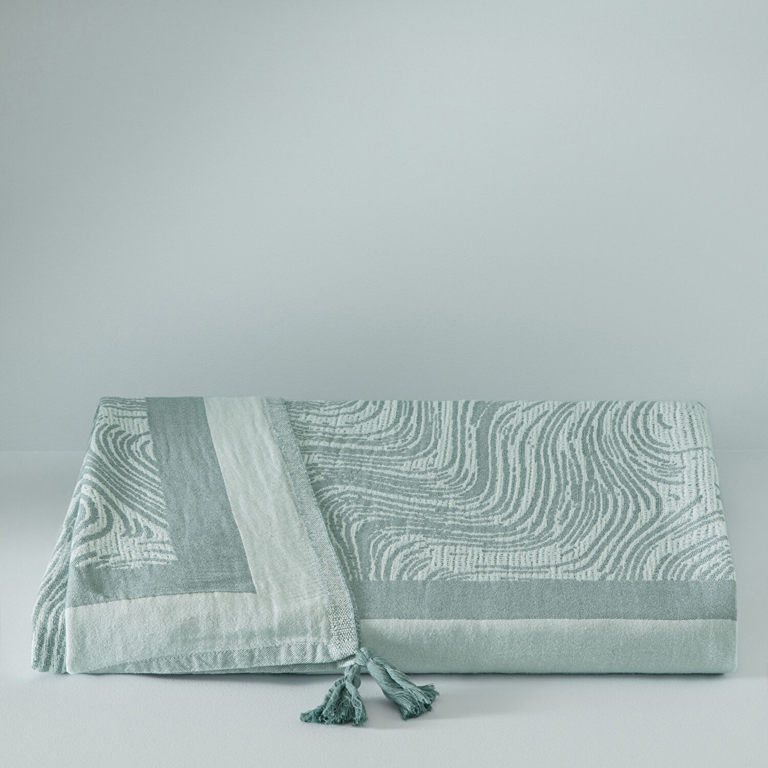 Taç Butik Göcek Throw Turkuaz