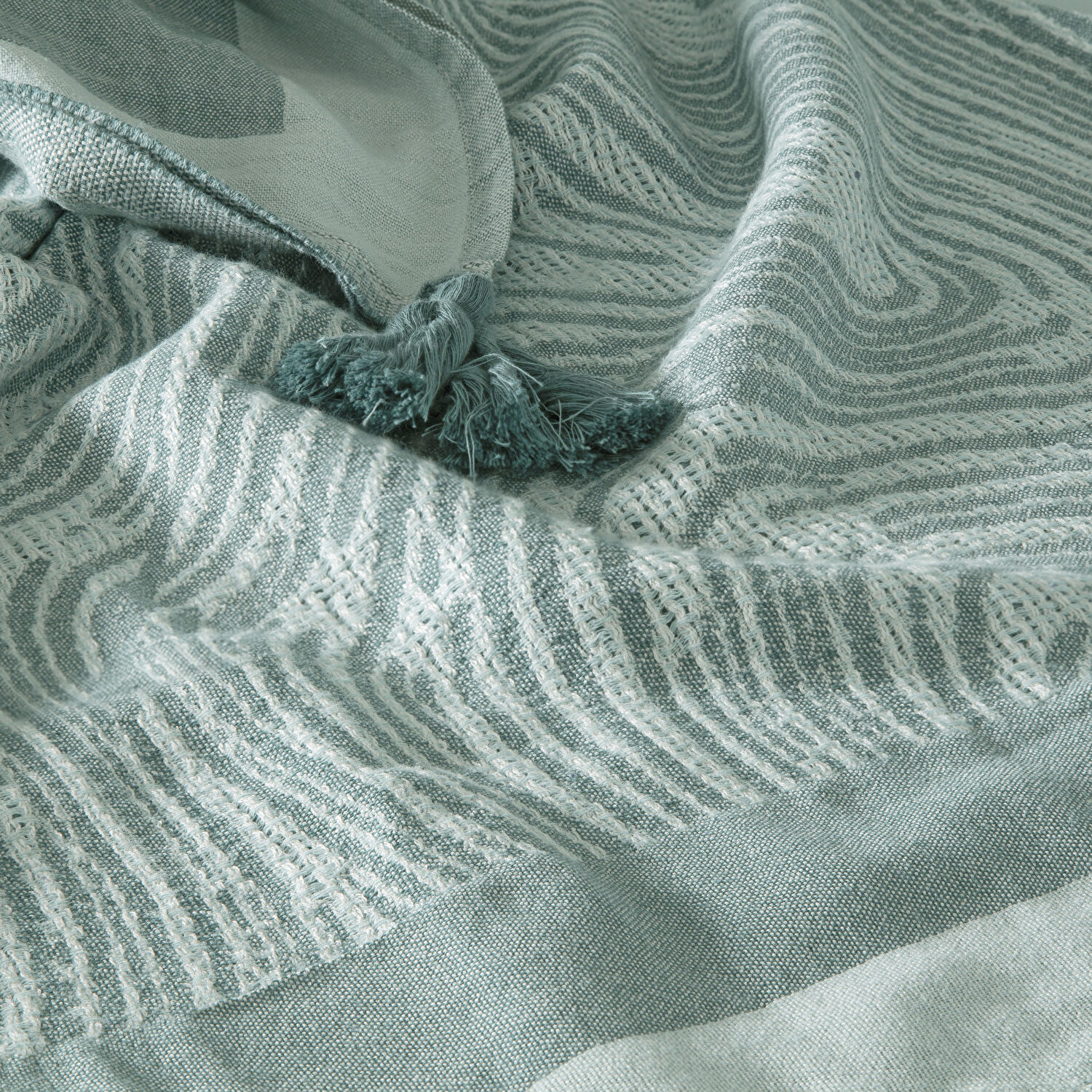 Taç Butik Göcek Throw Turkuaz