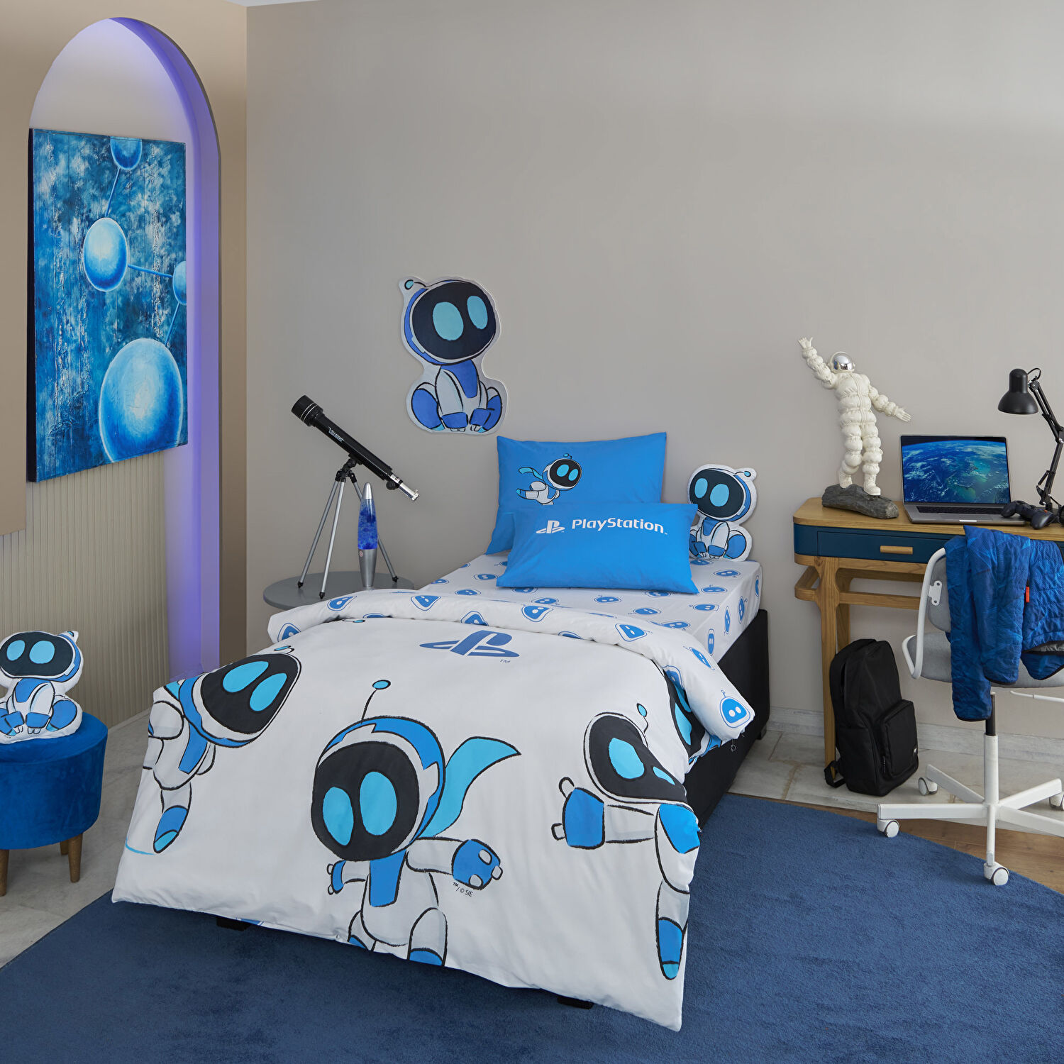 Lisanslı Playstation Astrobot Polyester Şekilli Kırlent