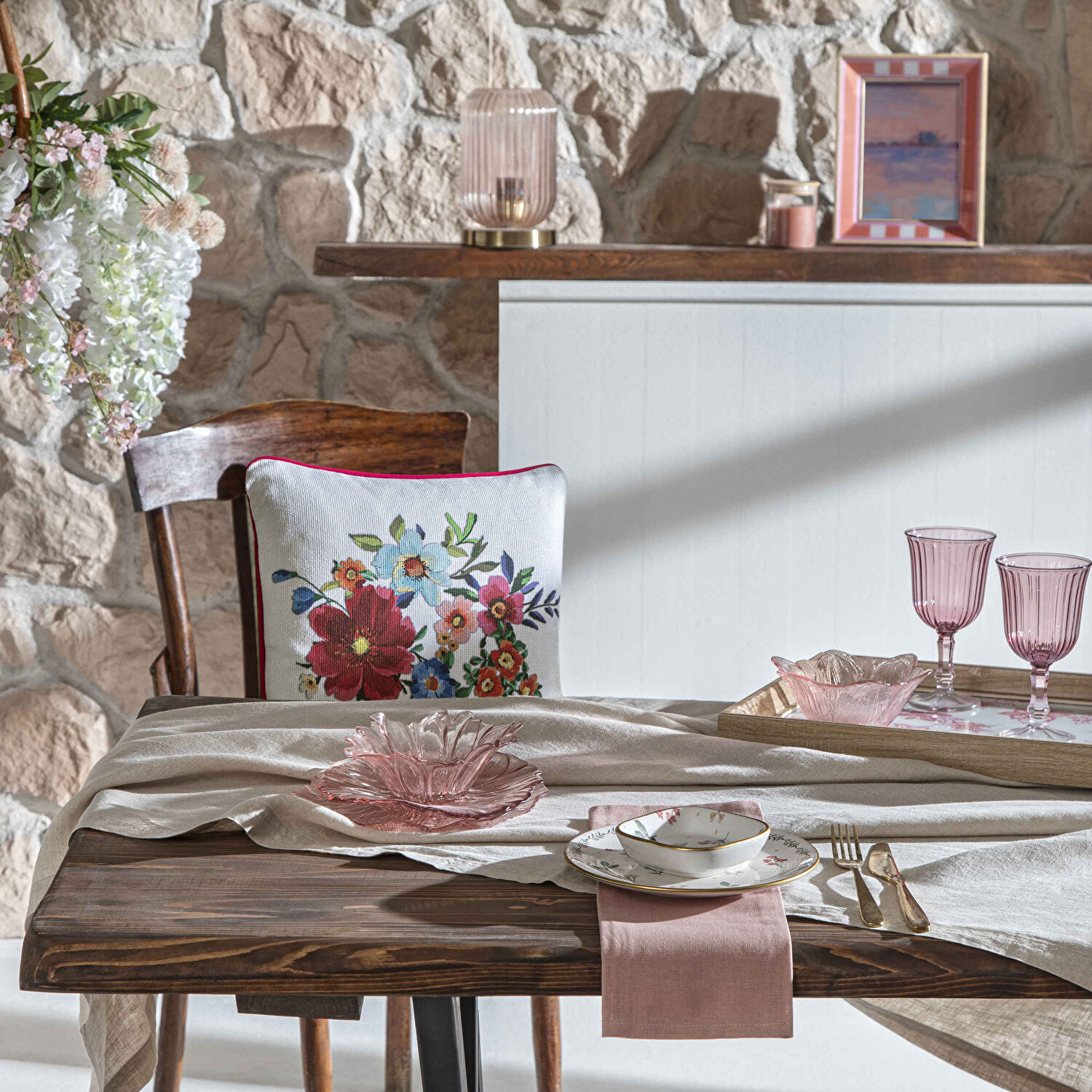 Butik Alaçatı Tepsi Pembe