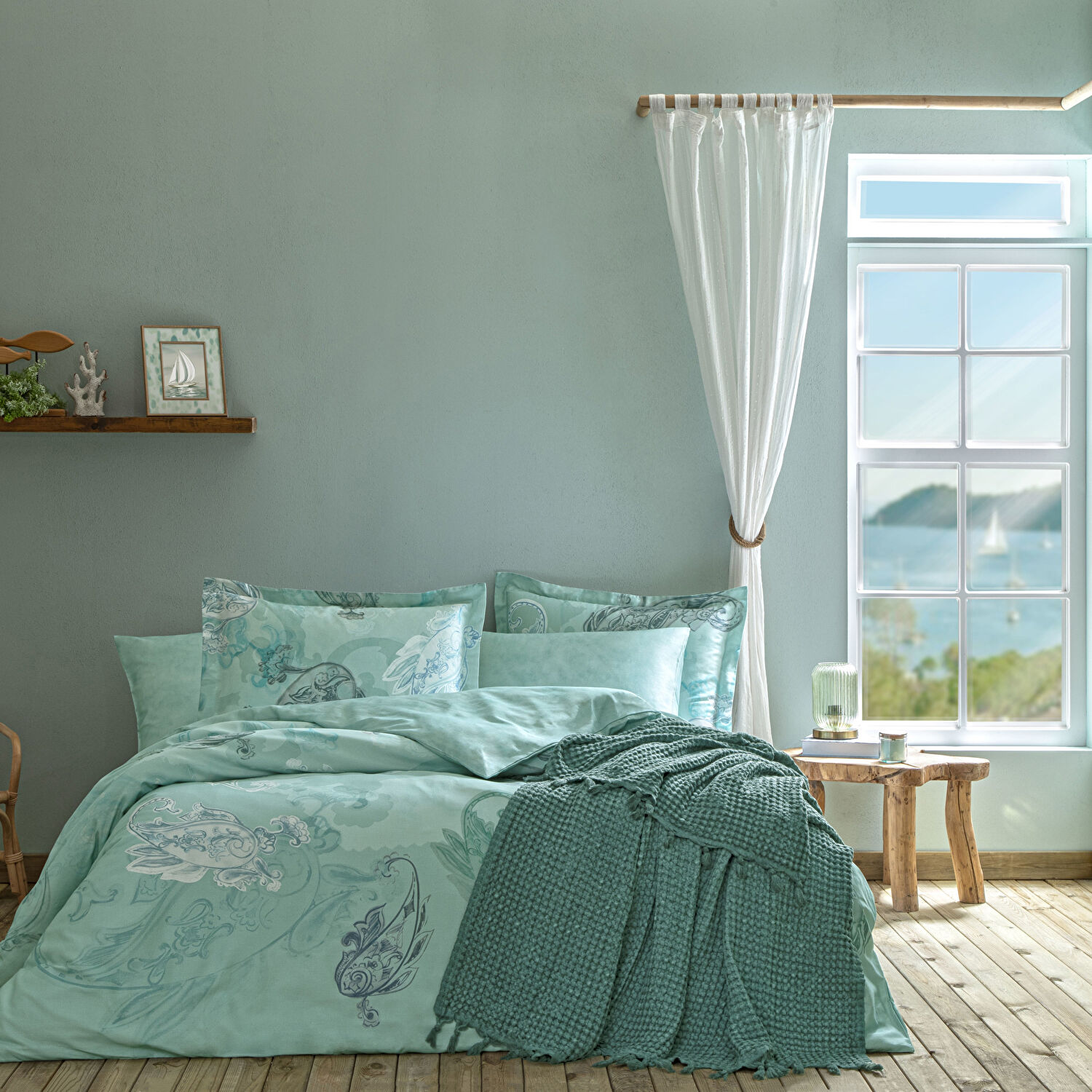 Butik Göcek Abajur Mavi