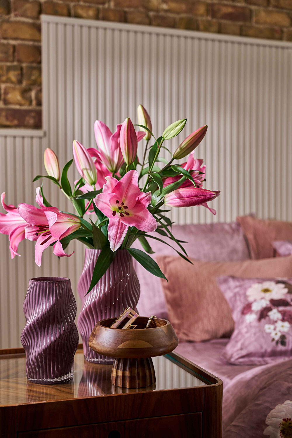 Linens Lenzy 17x17x29 cm Vazo Mürdüm